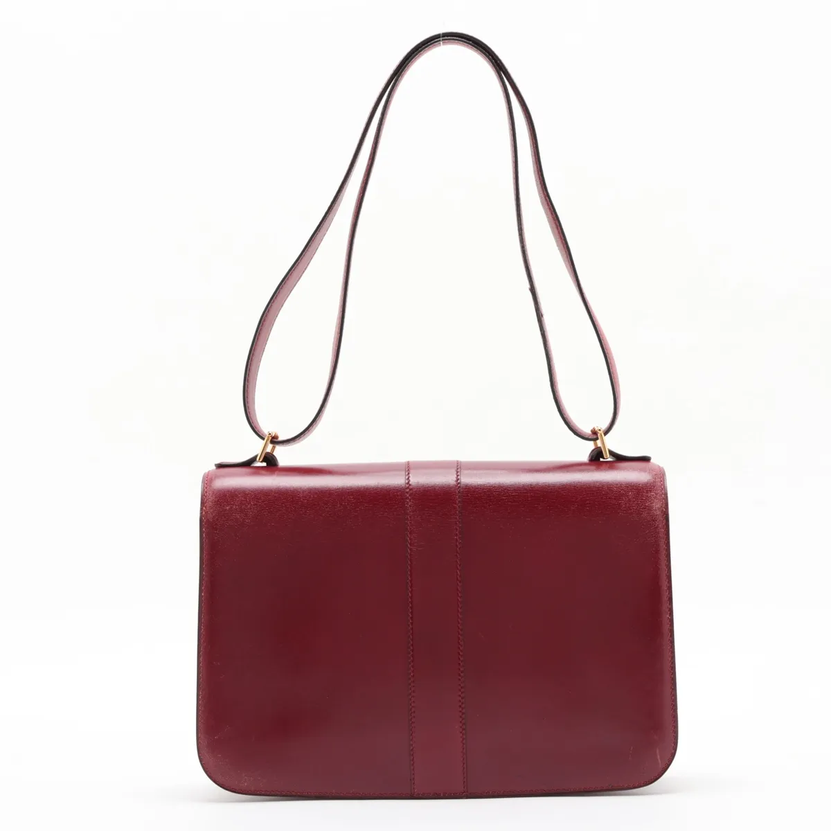 Hermès Sologne Box Calf Rouge H Gold Hardware F: 1976 — view 2