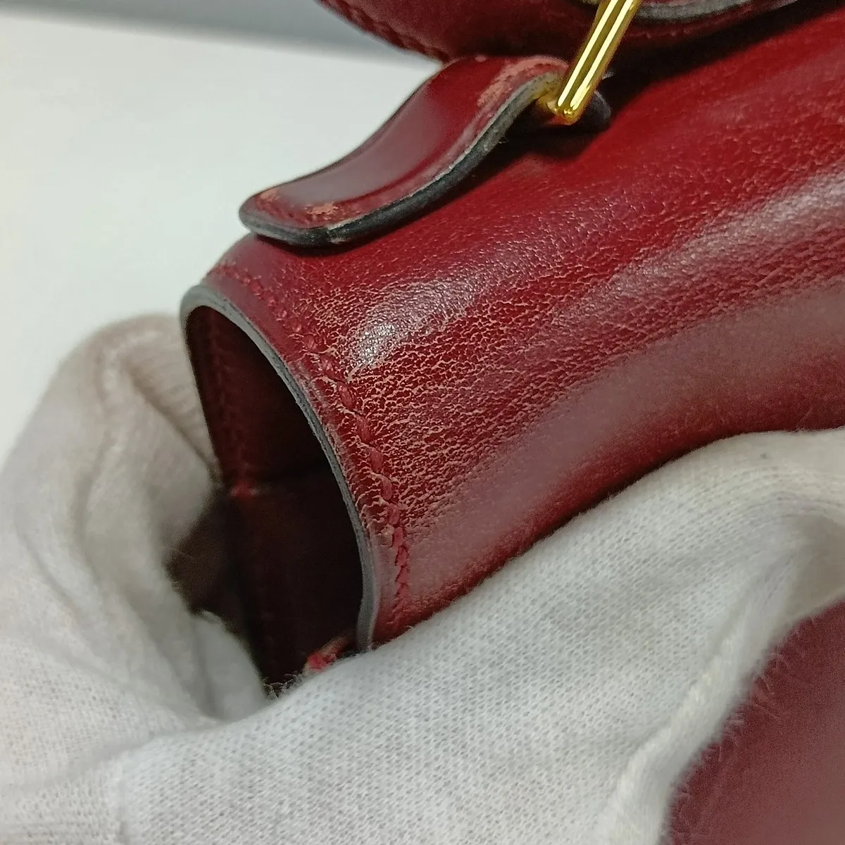 Hermès Sologne Box Calf Rouge H Gold Hardware F: 1976 — view 11