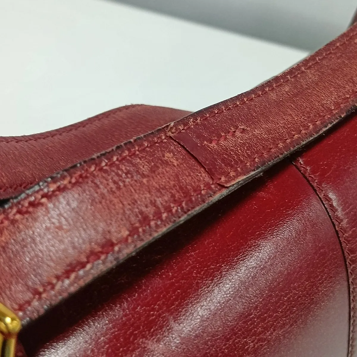 Hermès Sologne Box Calf Rouge H Gold Hardware F: 1976 — view 13