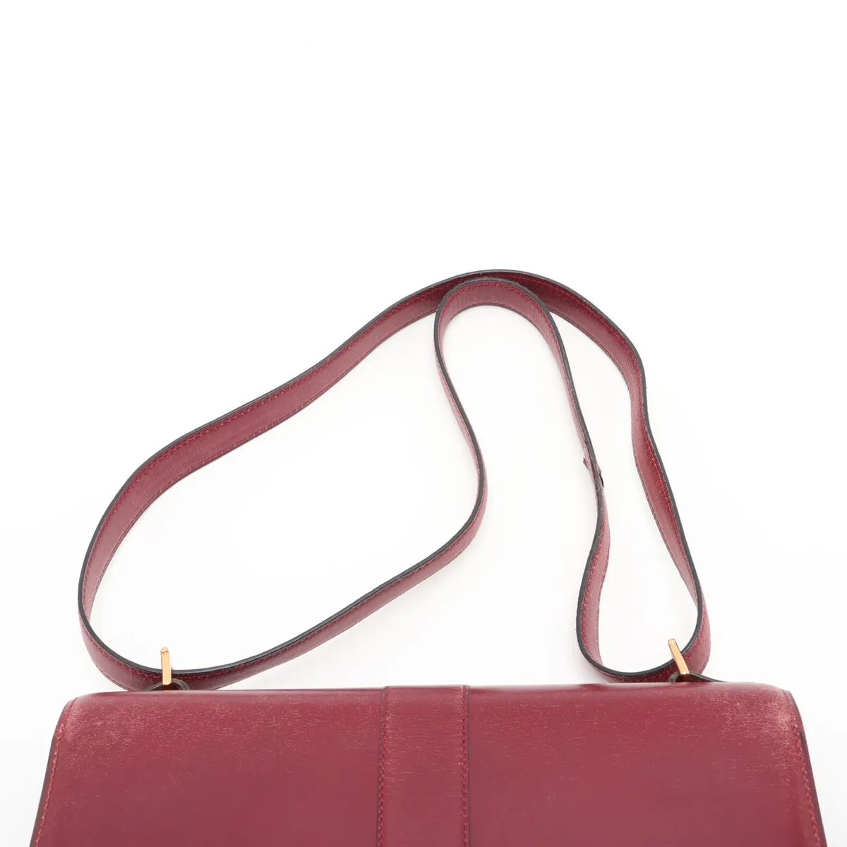 Hermès Sologne Box Calf Rouge H Gold Hardware F: 1976 — view 6