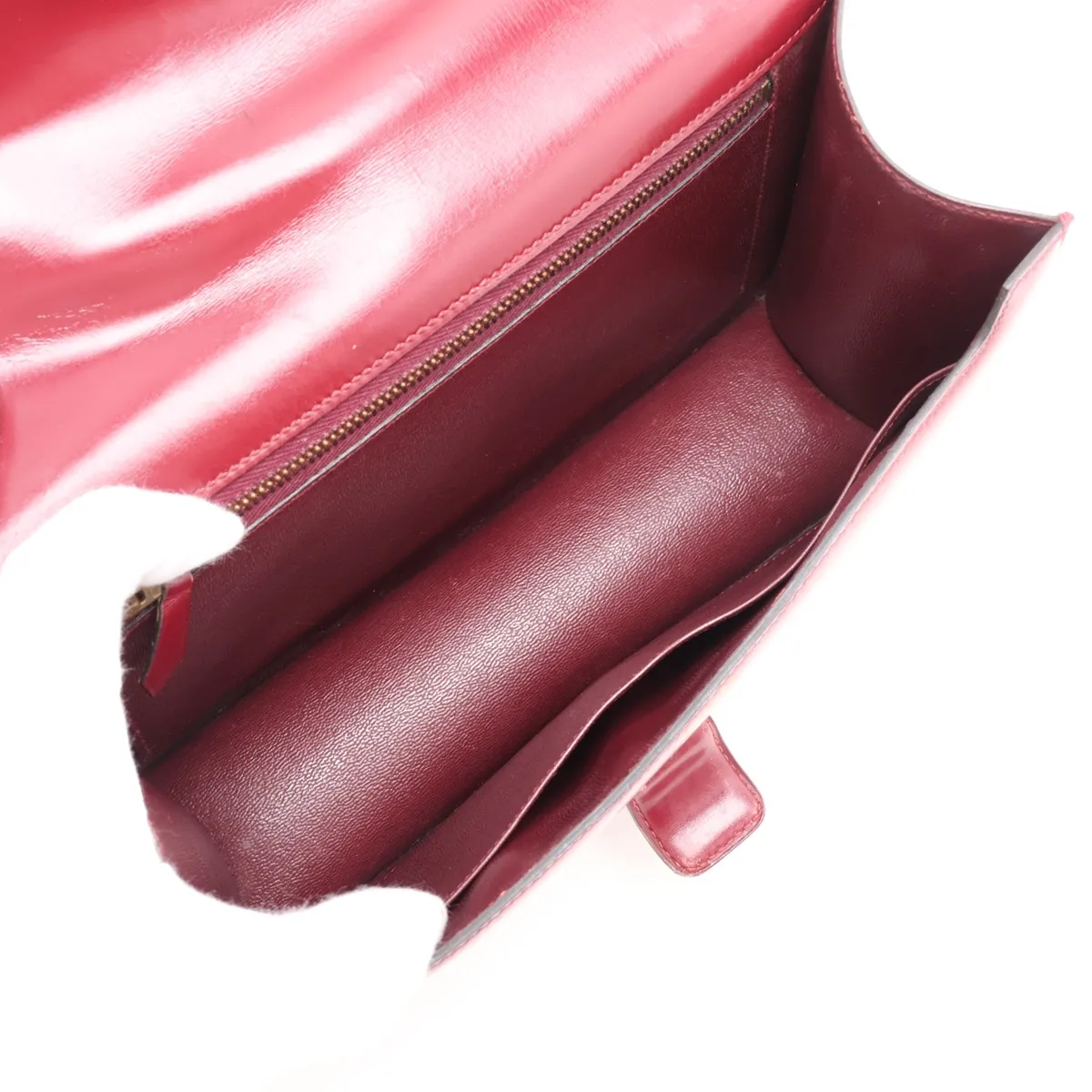 Hermès Sologne Box Calf Rouge H Gold Hardware F: 1976 — view 7