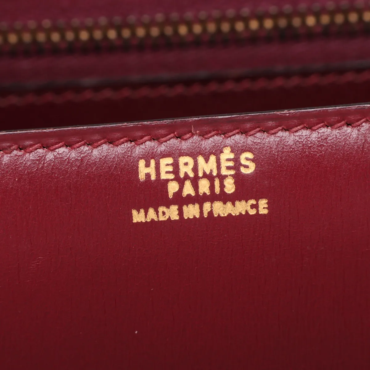 Hermès Sologne Box Calf Rouge H Gold Hardware F: 1976 — view 10