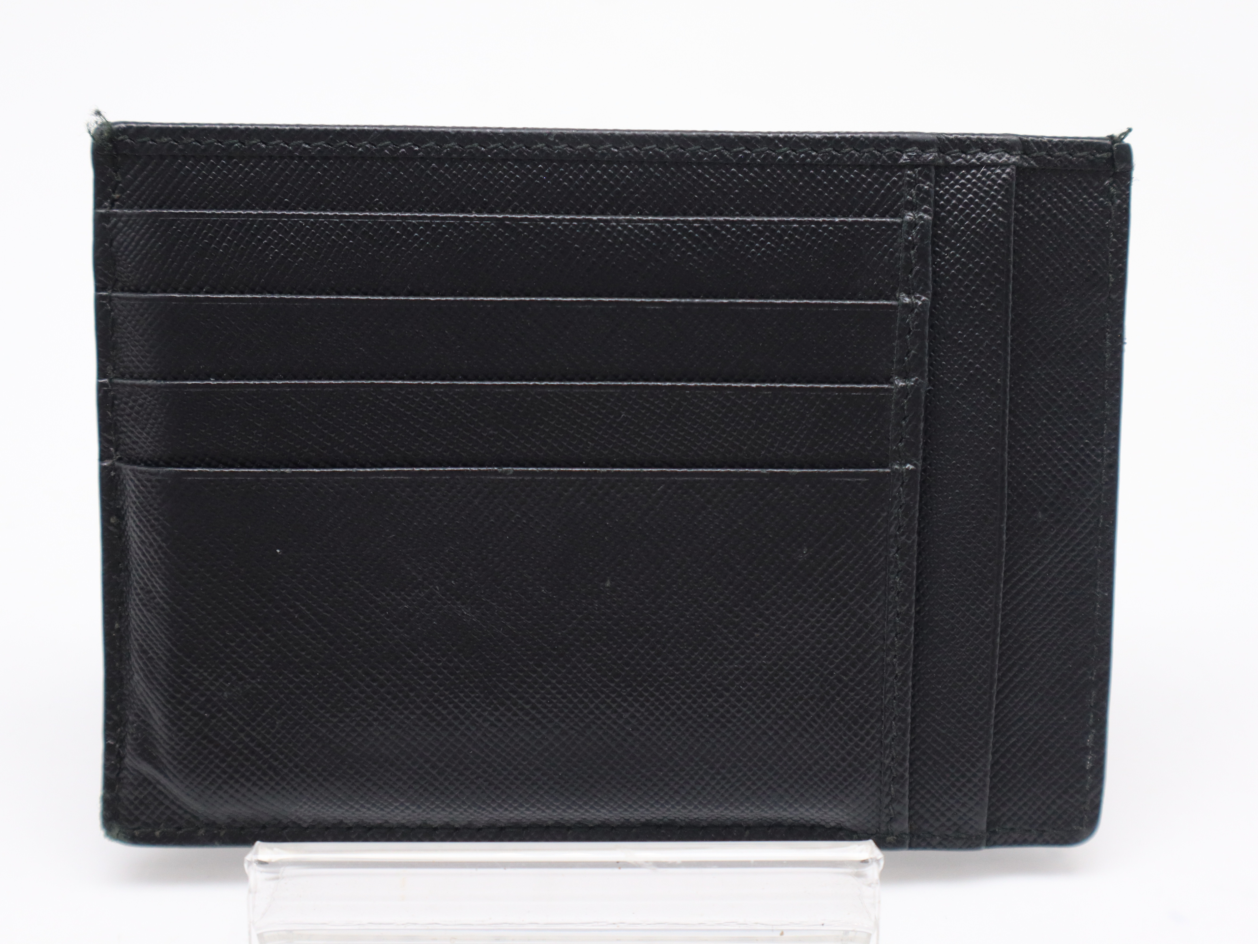 Saffiano Fragment Case, Black, Card Case — view 2
