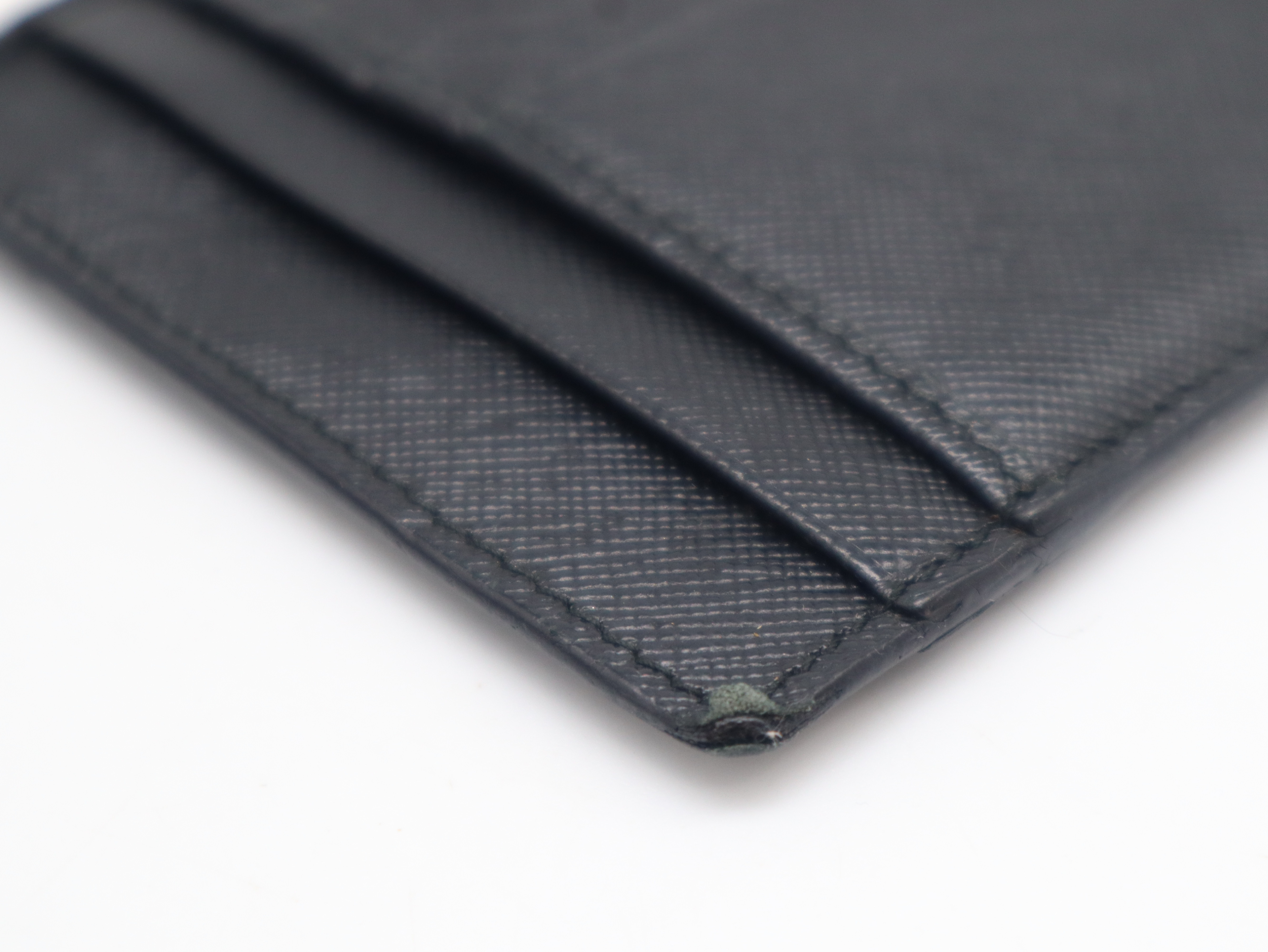 Saffiano Fragment Case, Black, Card Case — view 7