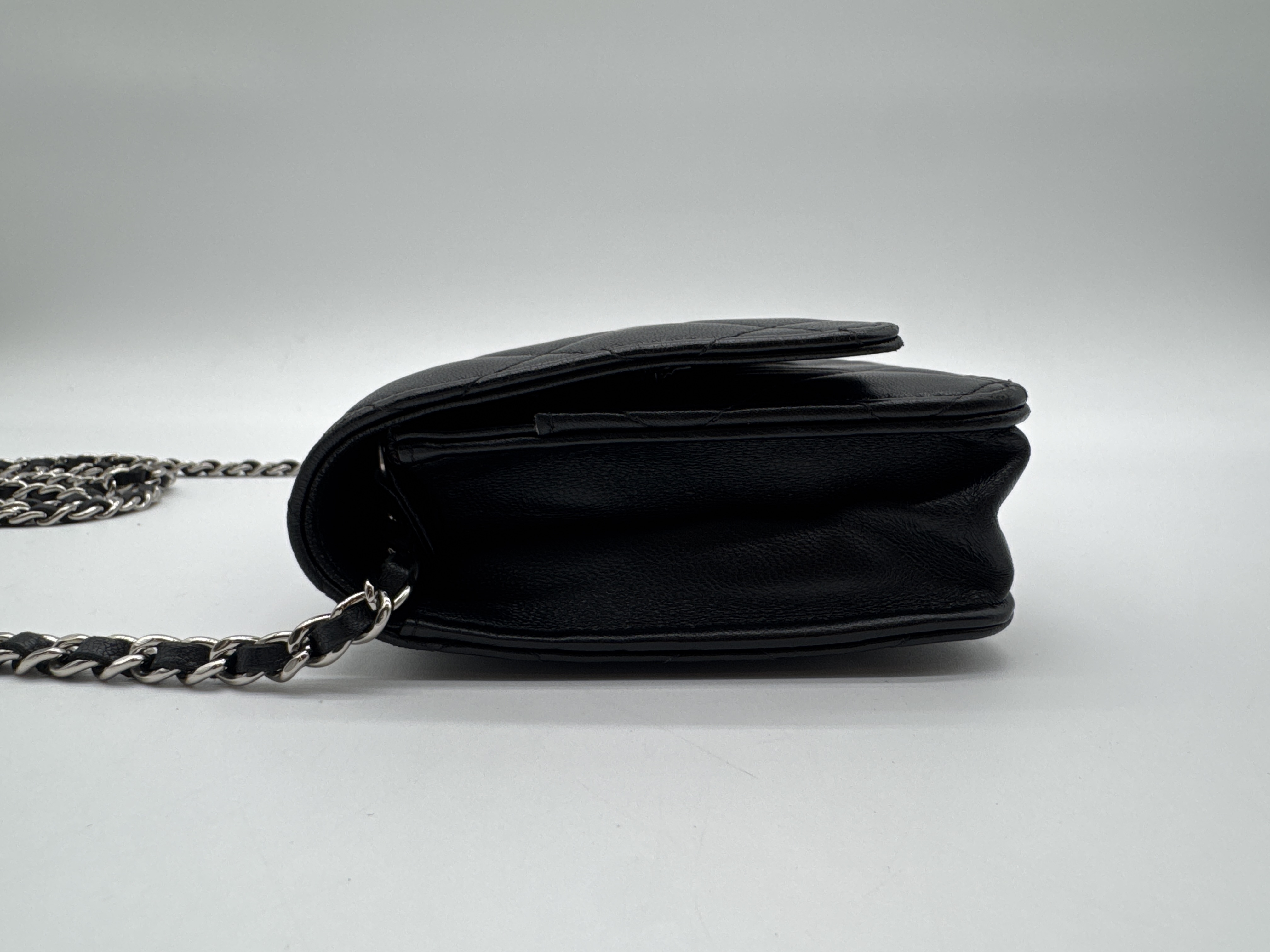 Lambskin Black Shoulder Bag — view 4