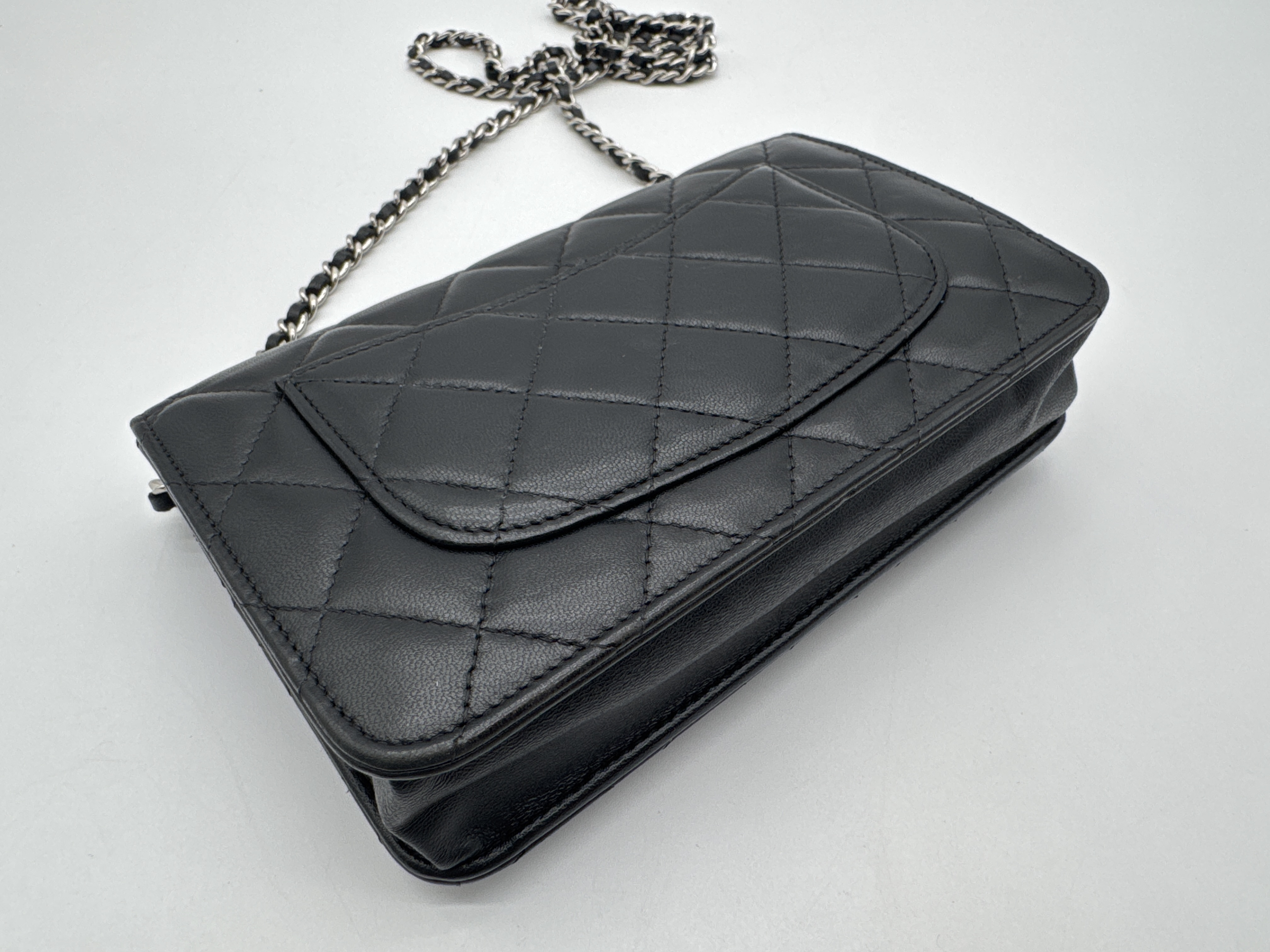 Lambskin Black Shoulder Bag — view 7