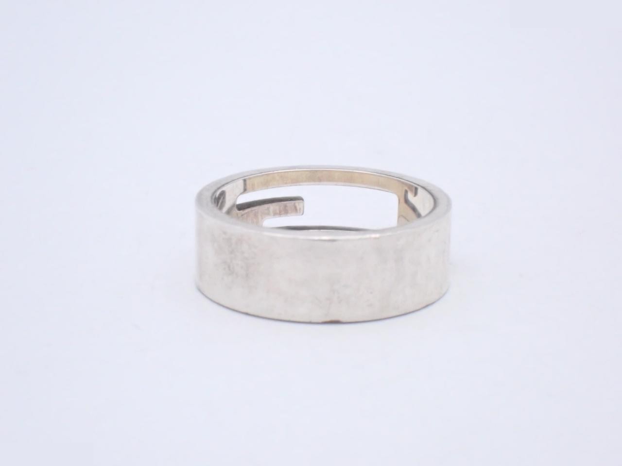 Branded G Ring, 925 Studless Metal, 9.4g, Stamped #25, Actual Size #23.5 — view 2