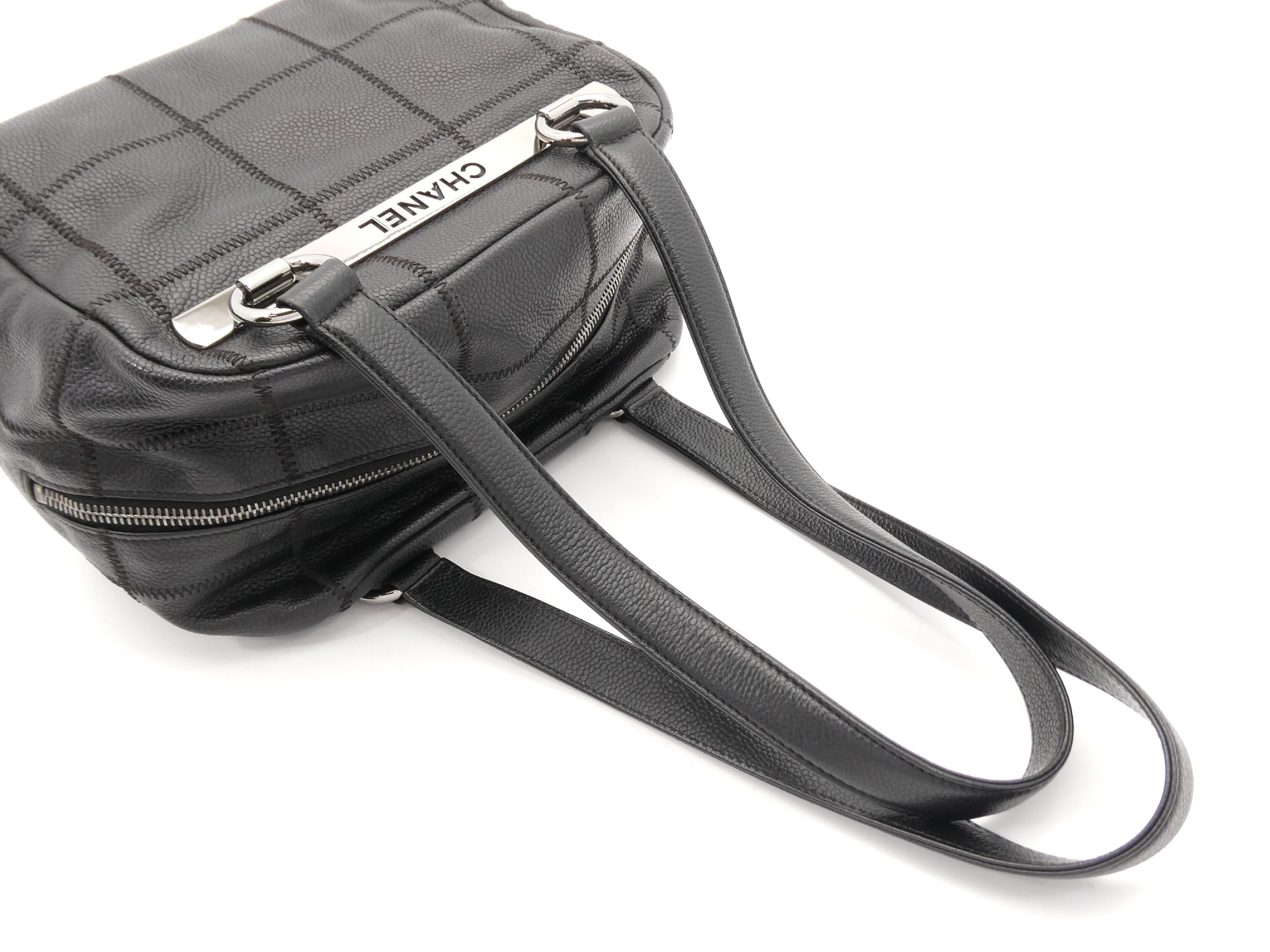 Chocolate Bar Logo Caviar Skin Shoulder Bag — view 6