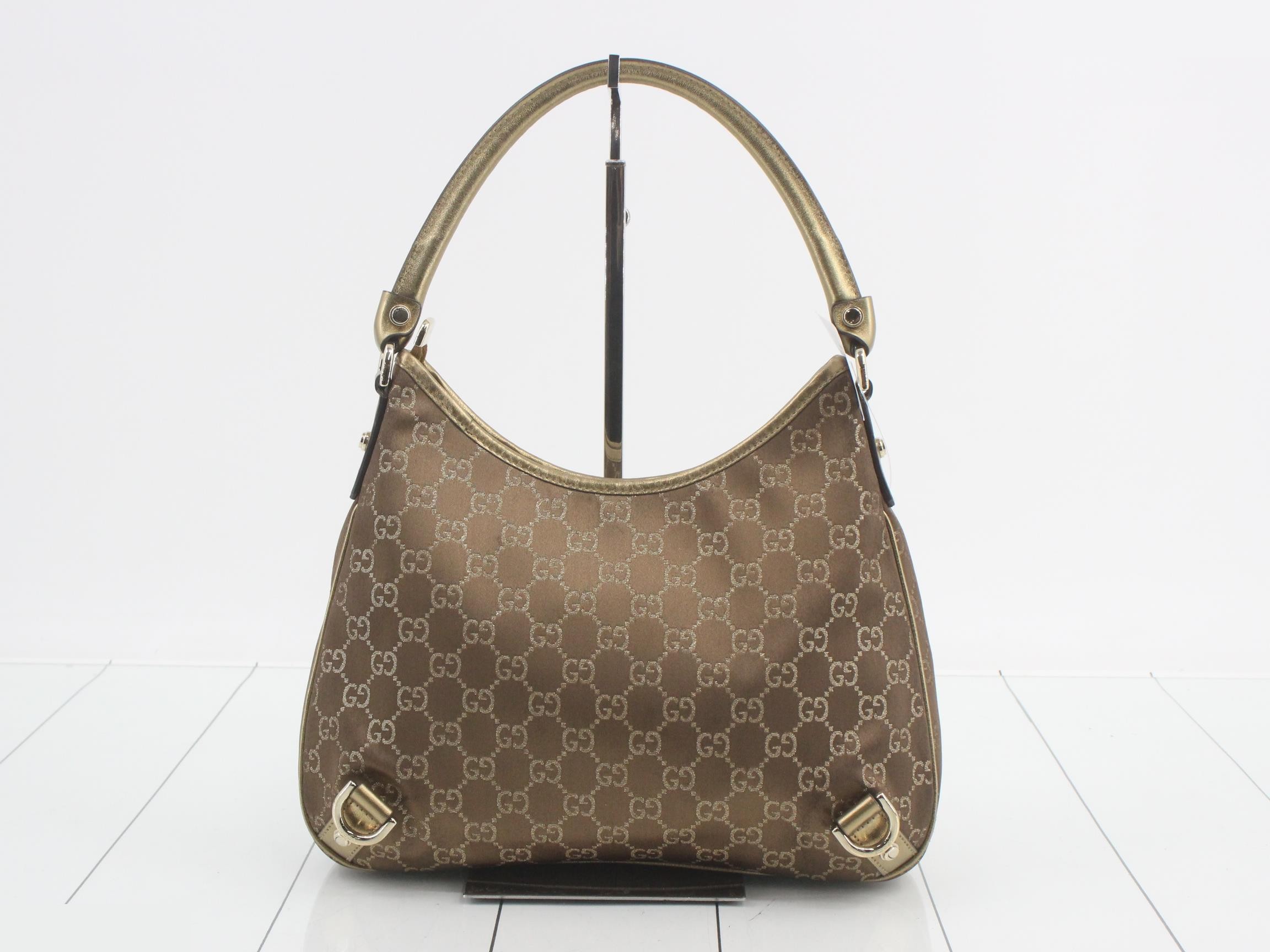 One-shoulder bag, item number 214397, GG canvas, gold. — view 2