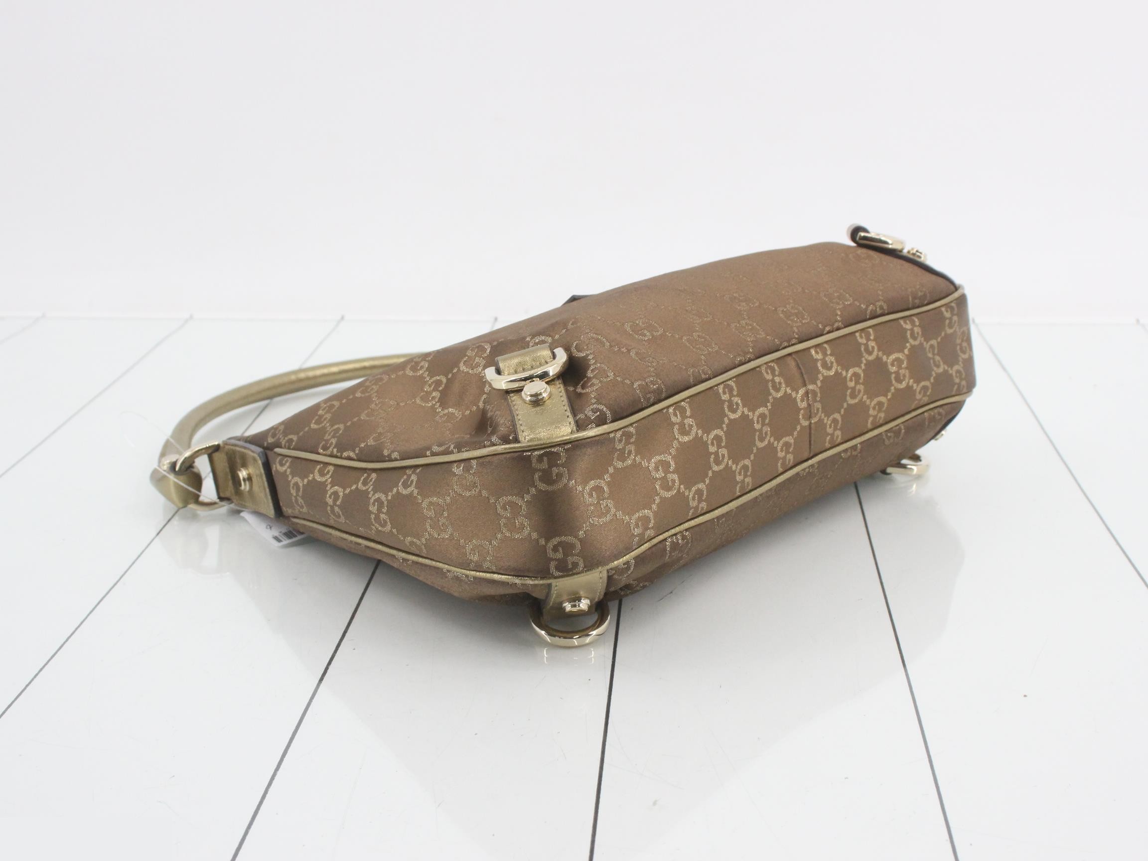 One-shoulder bag, item number 214397, GG canvas, gold. — view 5