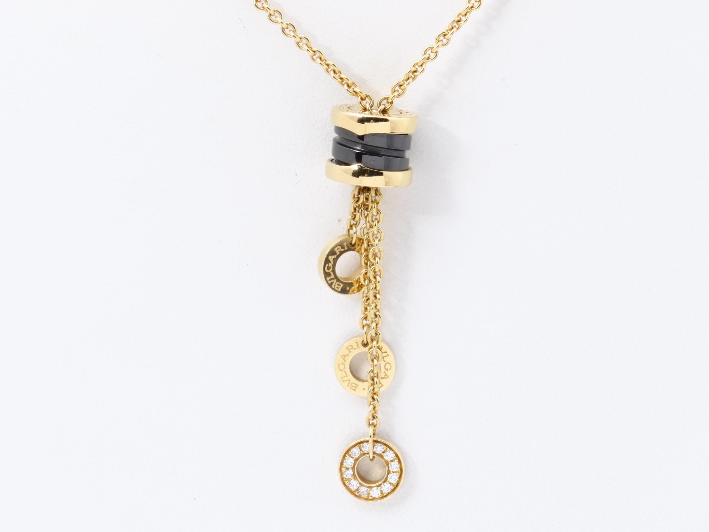 B.zero1 (precious metal) necklace pendant with diamonds