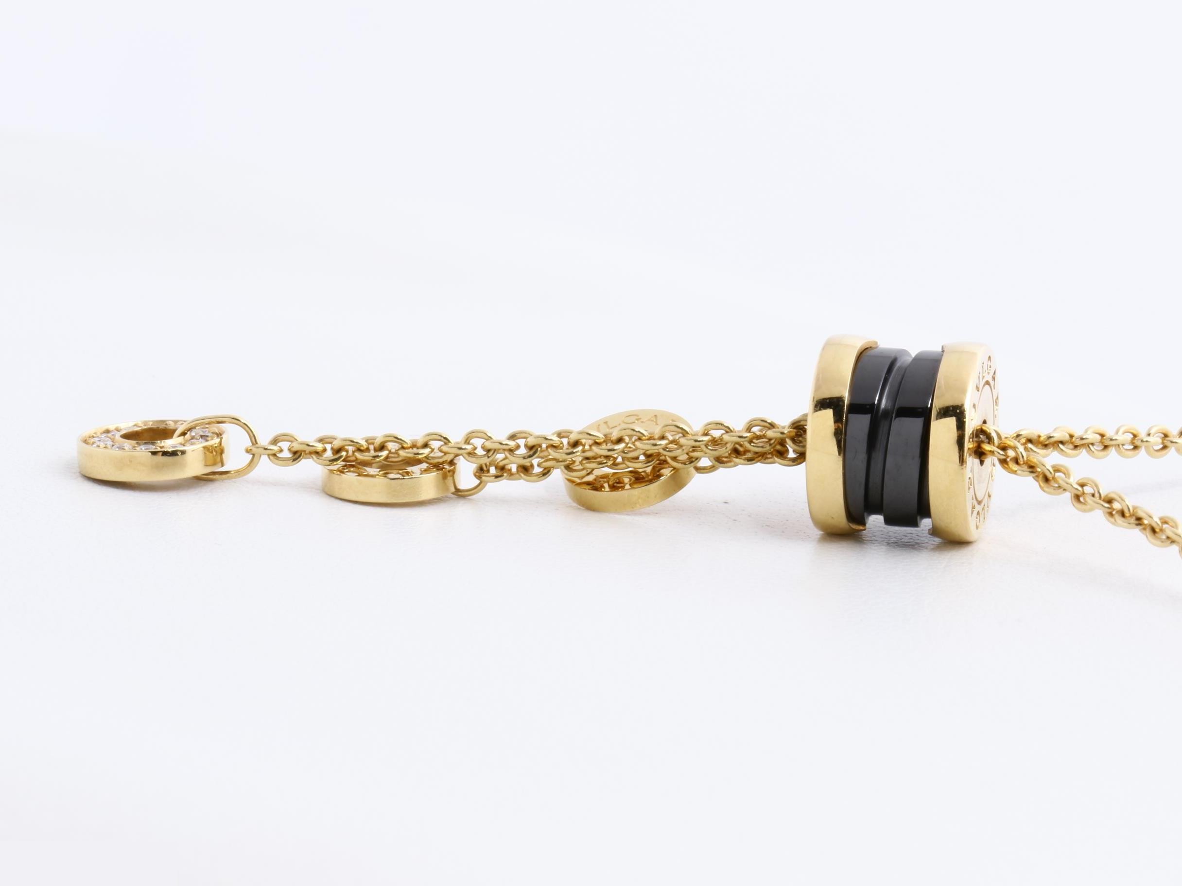 B.zero1 (precious metal) necklace pendant with diamonds — view 4
