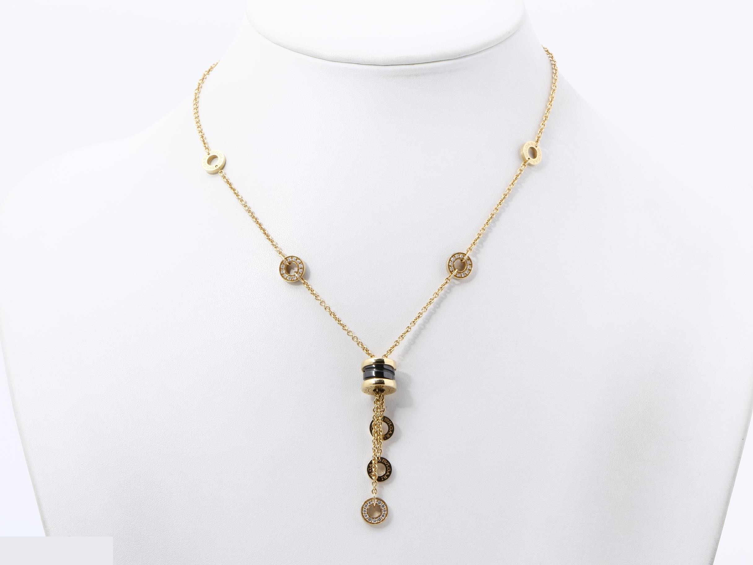 B.zero1 (precious metal) necklace pendant with diamonds — view 6