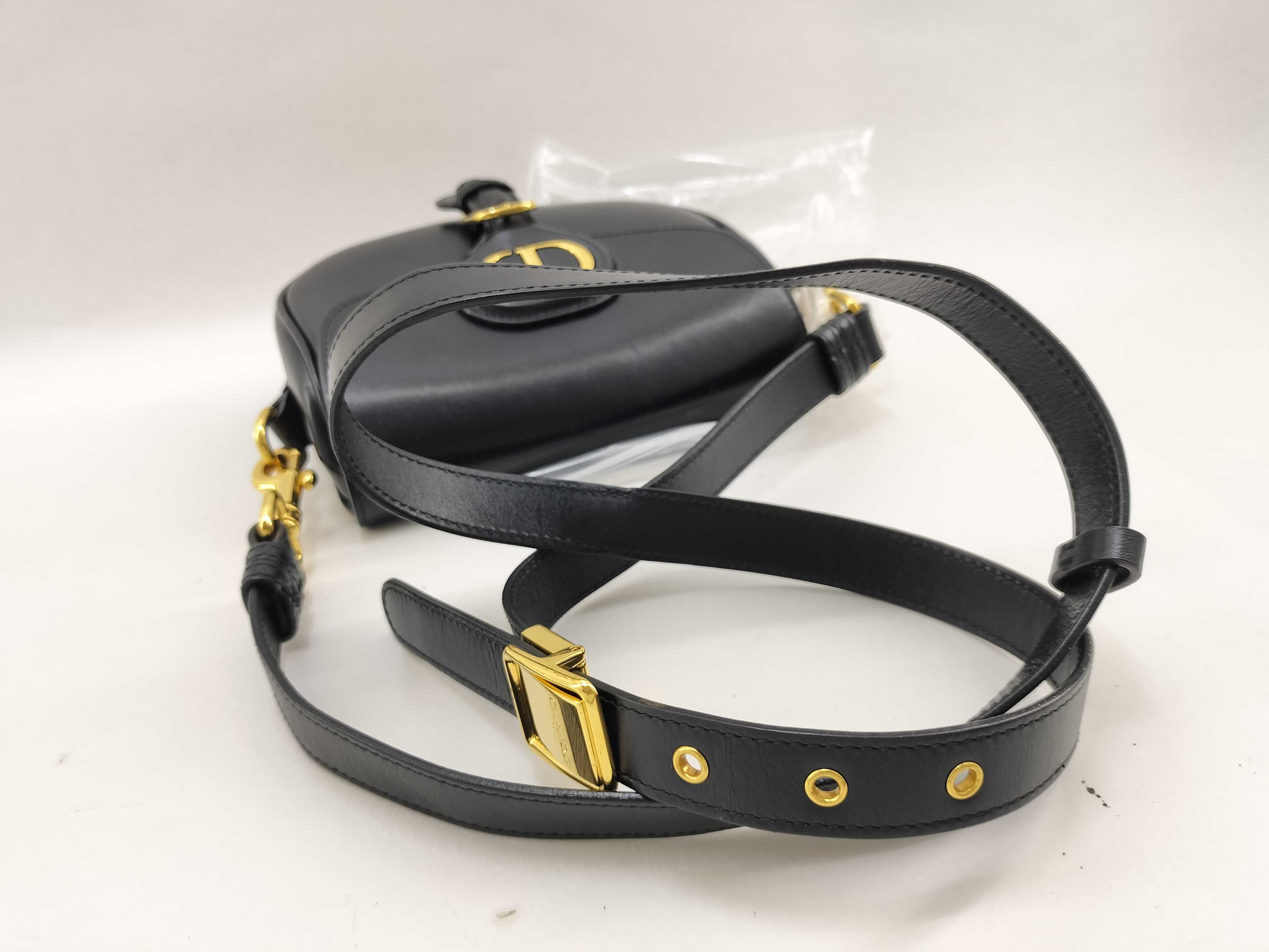 Bobby Small Leather Shoulder Bag, Black — view 8