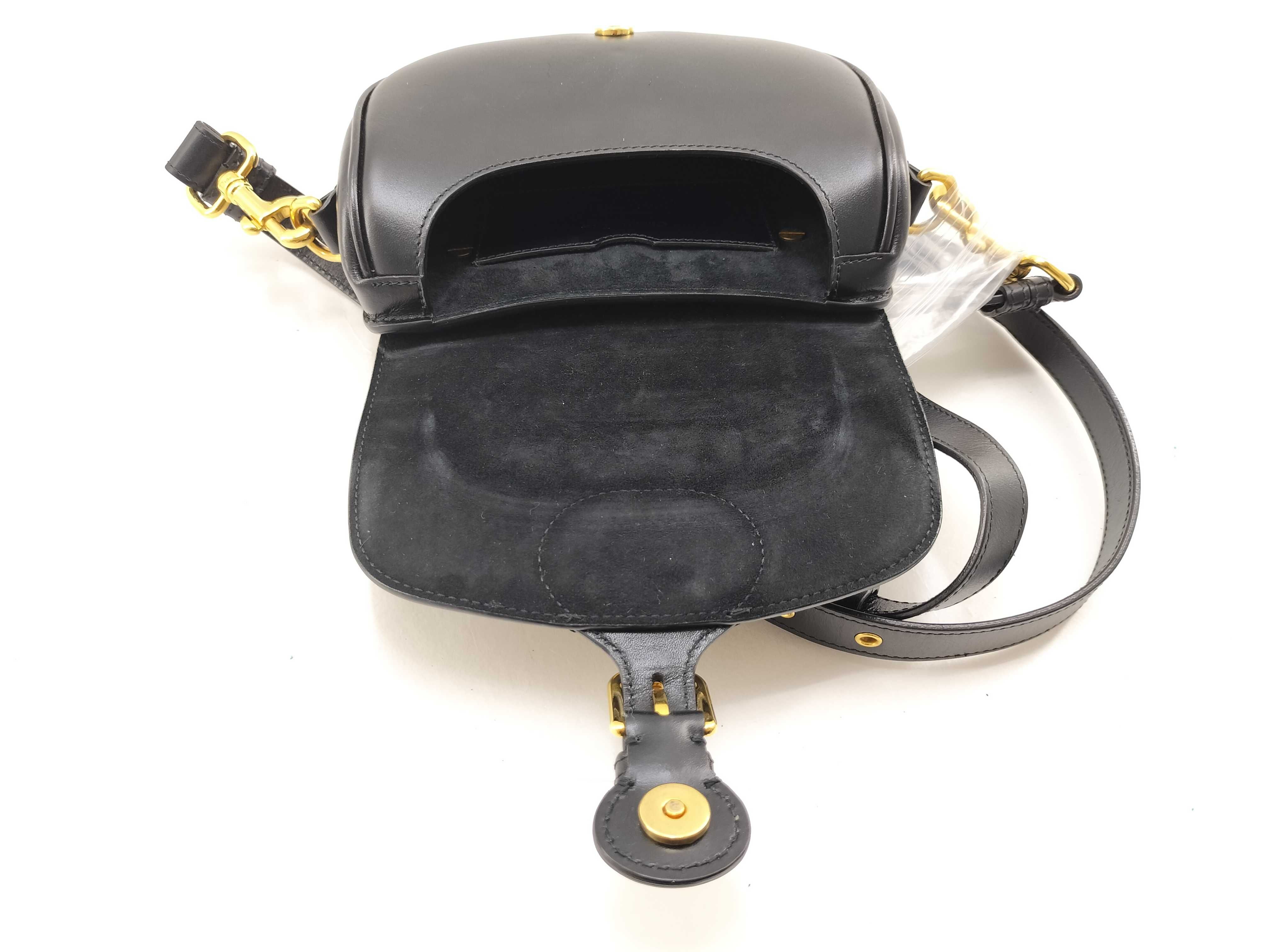 Bobby Small Leather Shoulder Bag, Black — view 9
