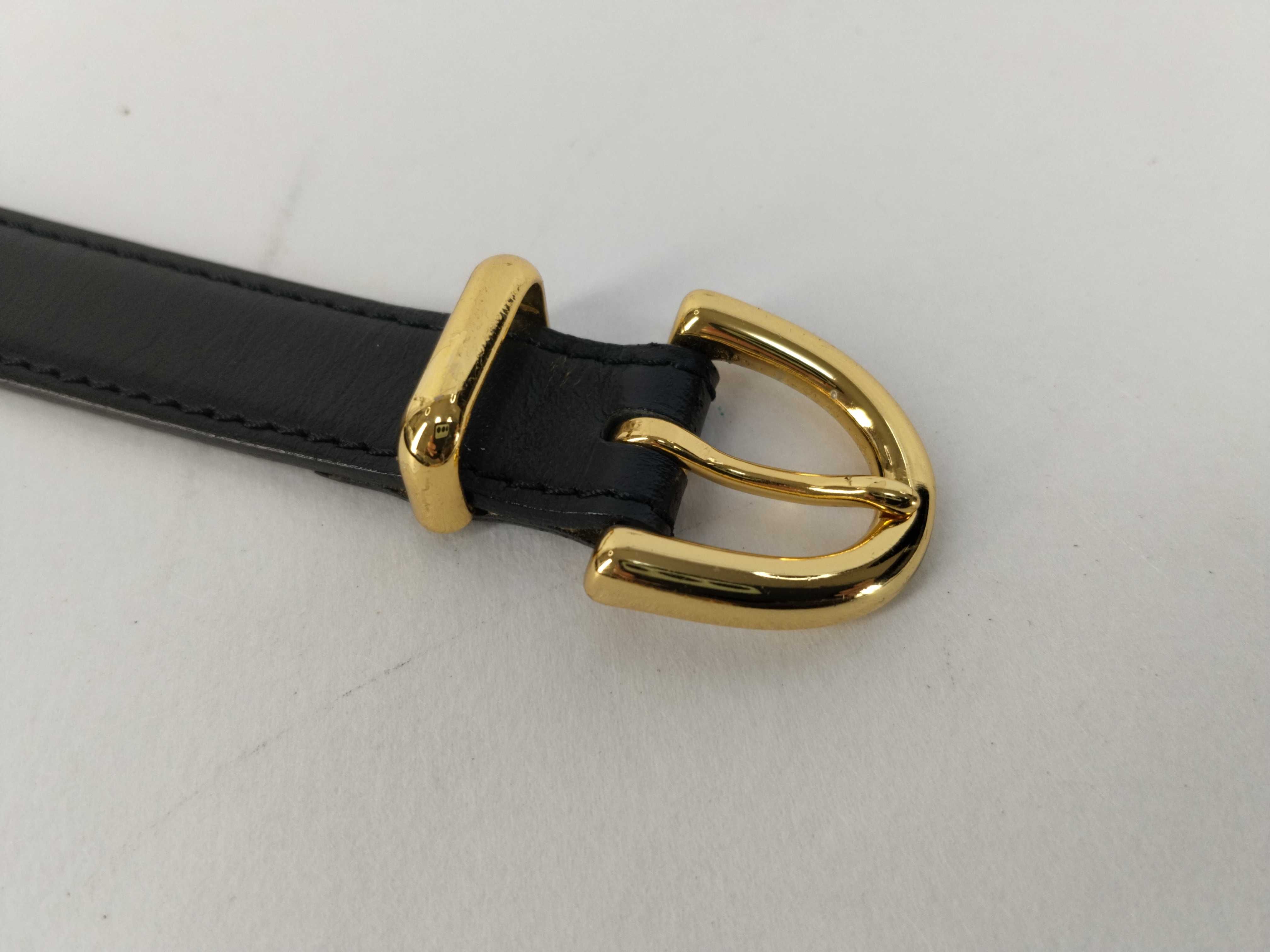 Belt Leather Chain Black Gold Belt — view 4