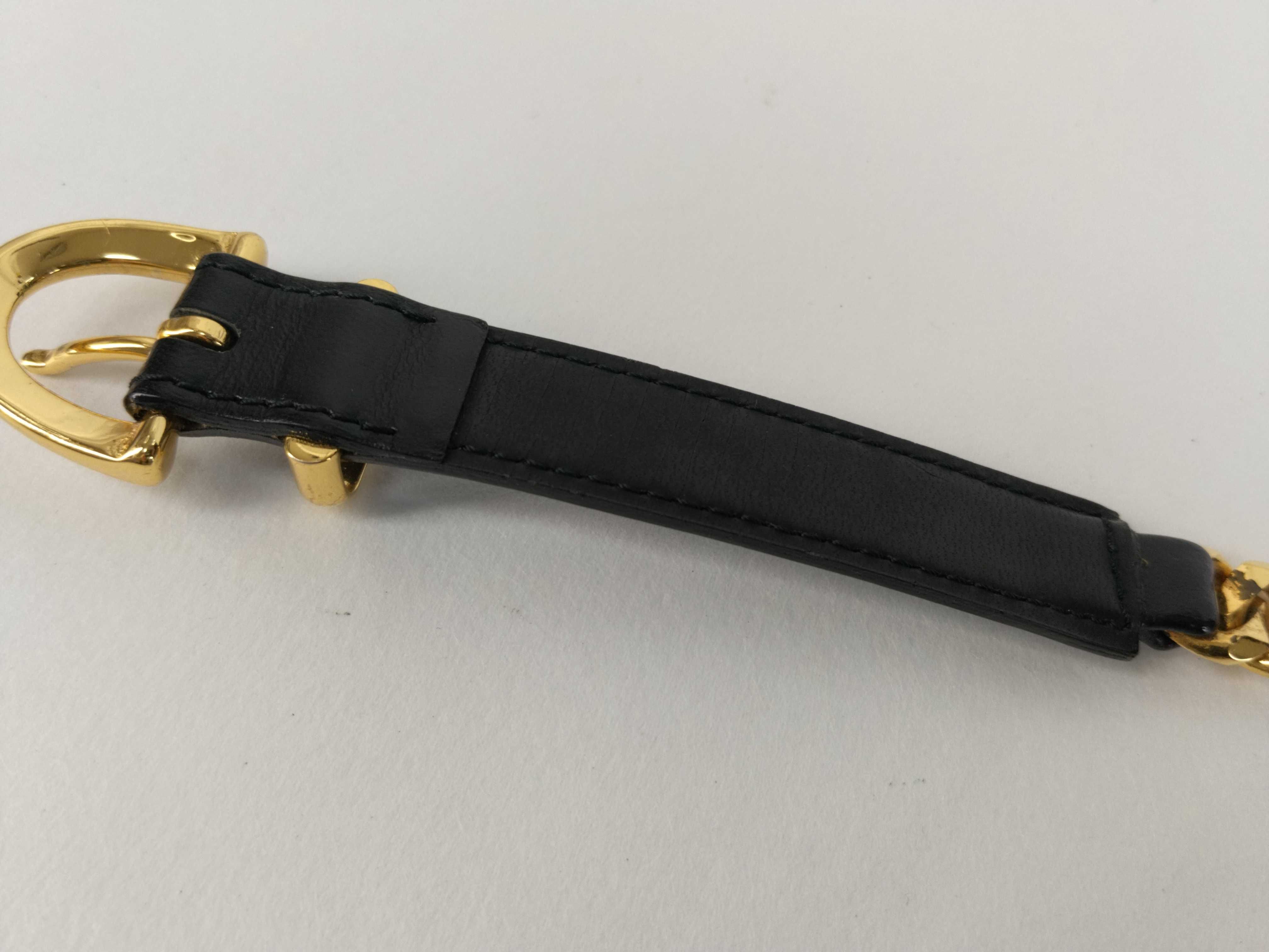 Belt Leather Chain Black Gold Belt — view 9
