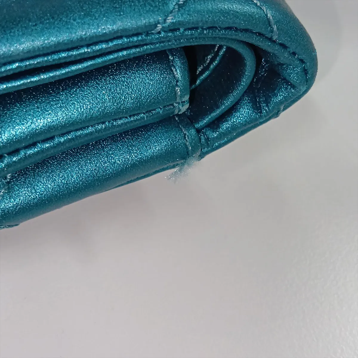 Matelassé 2.55 Large Leather Double Flap Double Chain Bag, Blue, Silver Hardware, 12717423, Serial Number 12, A37587 — view 12