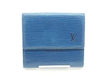 Epi Leather Wallet with Double Snap Closure