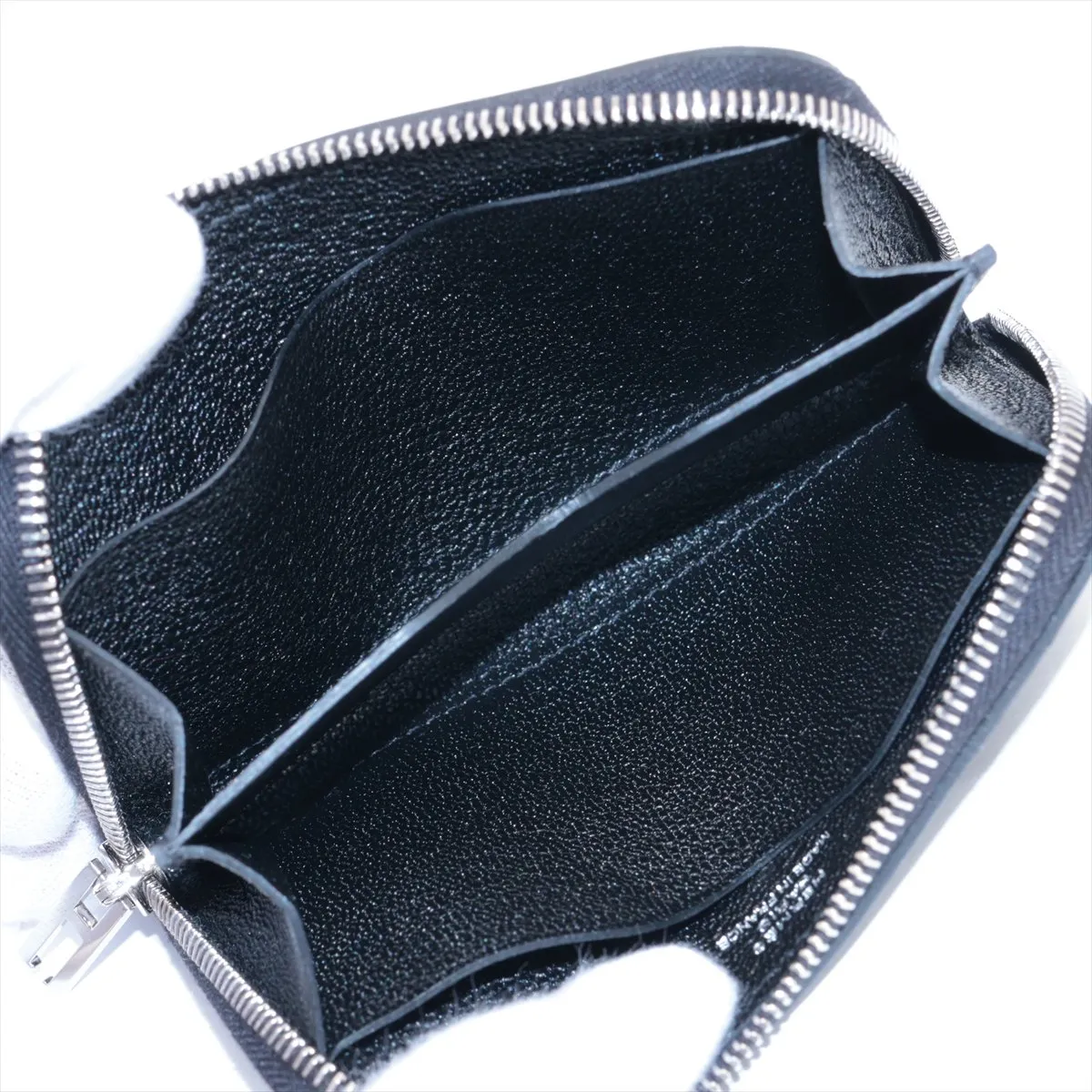 Zip Ango Evercolor Coin Case, Black, Silver Hardware, U: 2022 — view 3