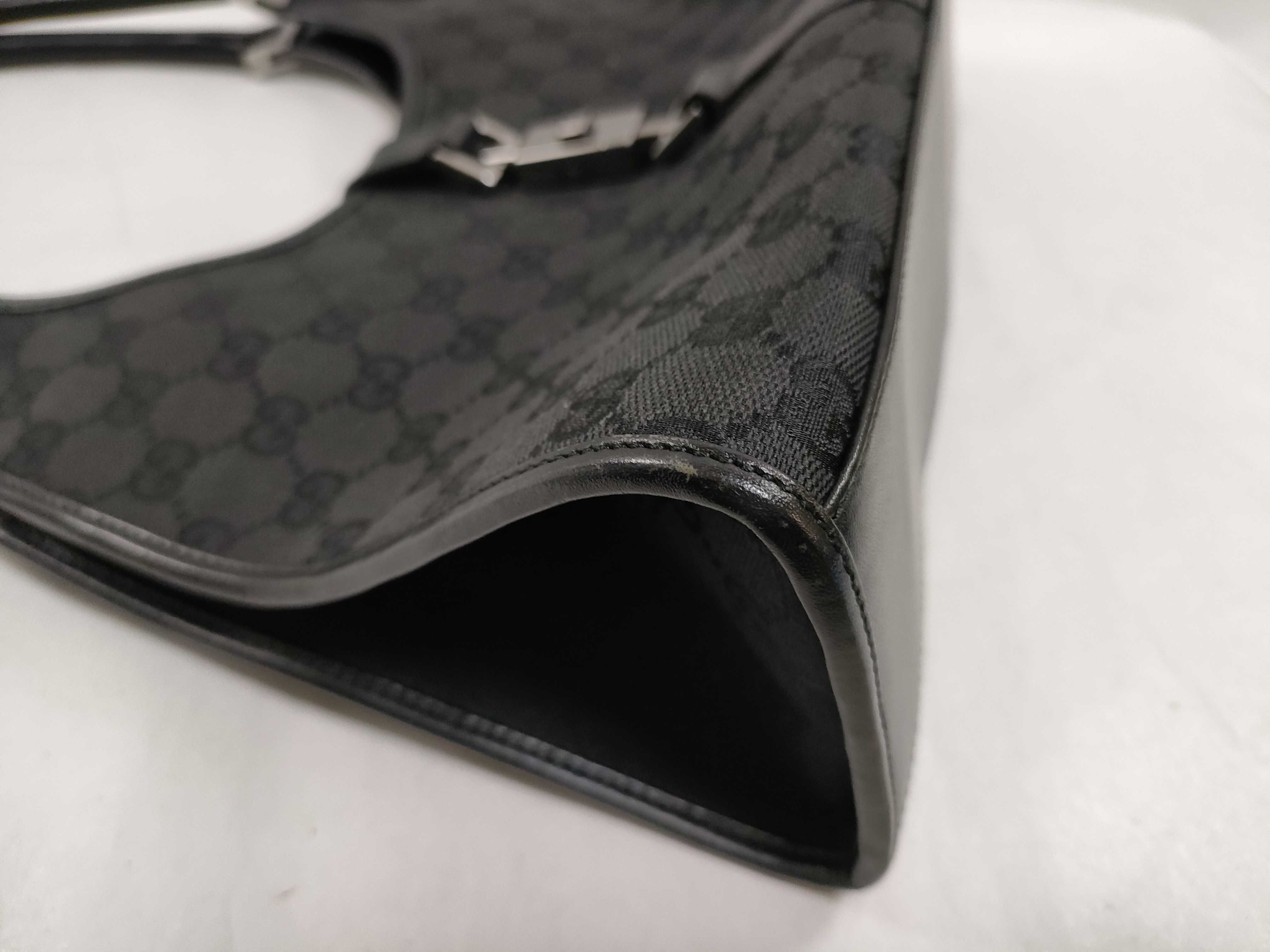 Jackie Gucci Handbag Jackie GG Canvas Black Bag Handbag — view 6