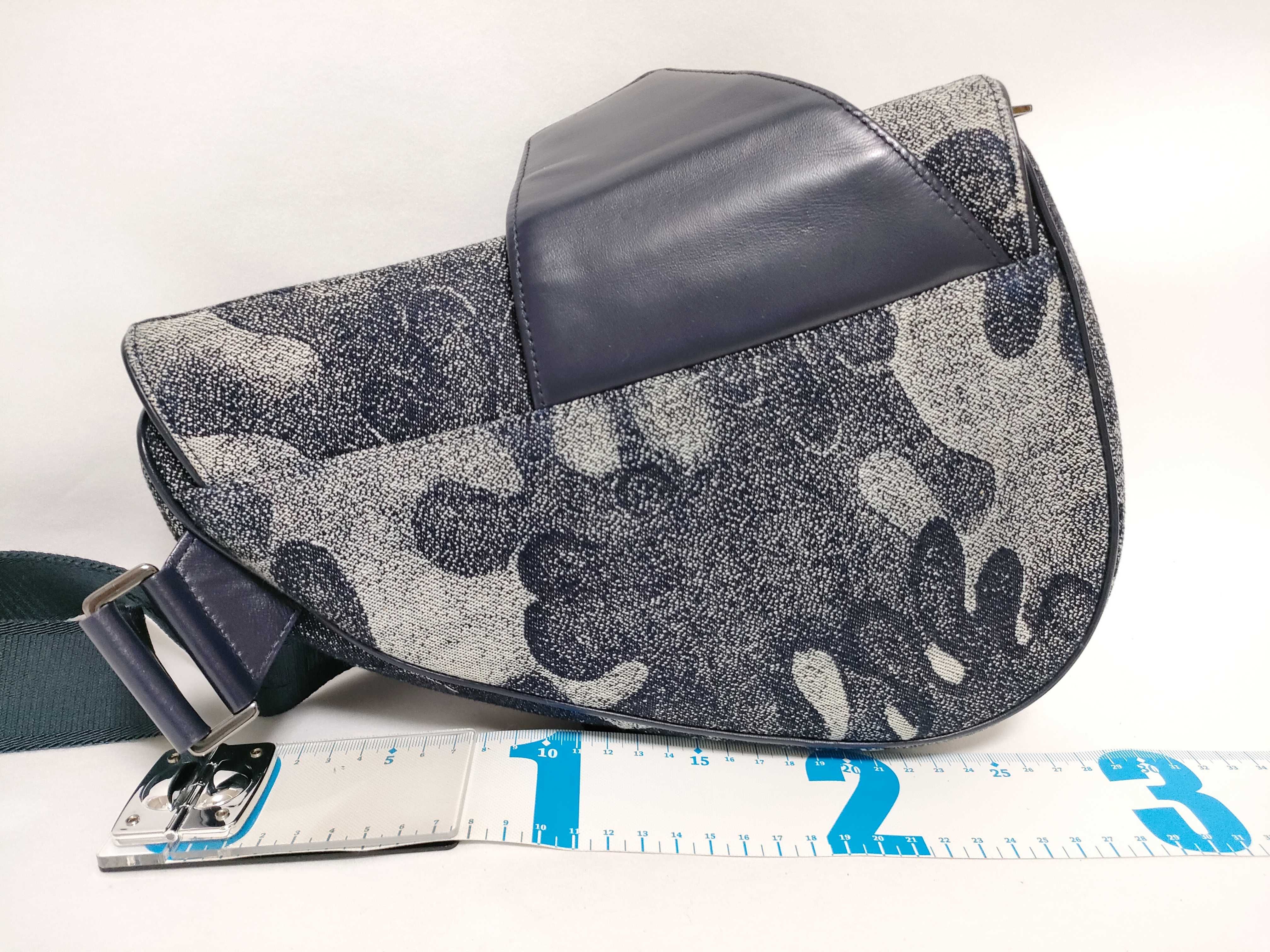Peter Doig Saddle Denim Leather Shoulder Bag — view 2