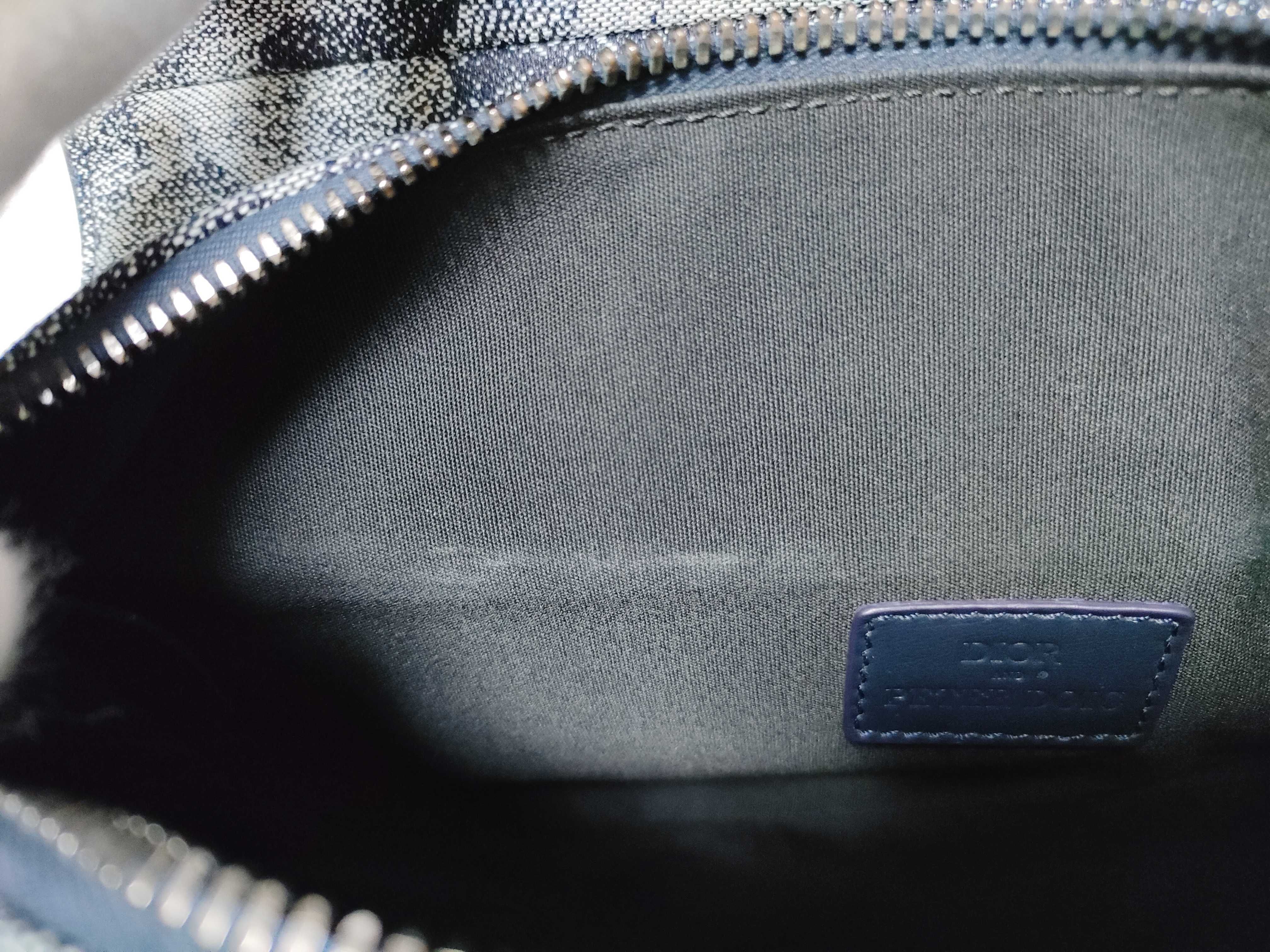 Peter Doig Saddle Denim Leather Shoulder Bag — view 13
