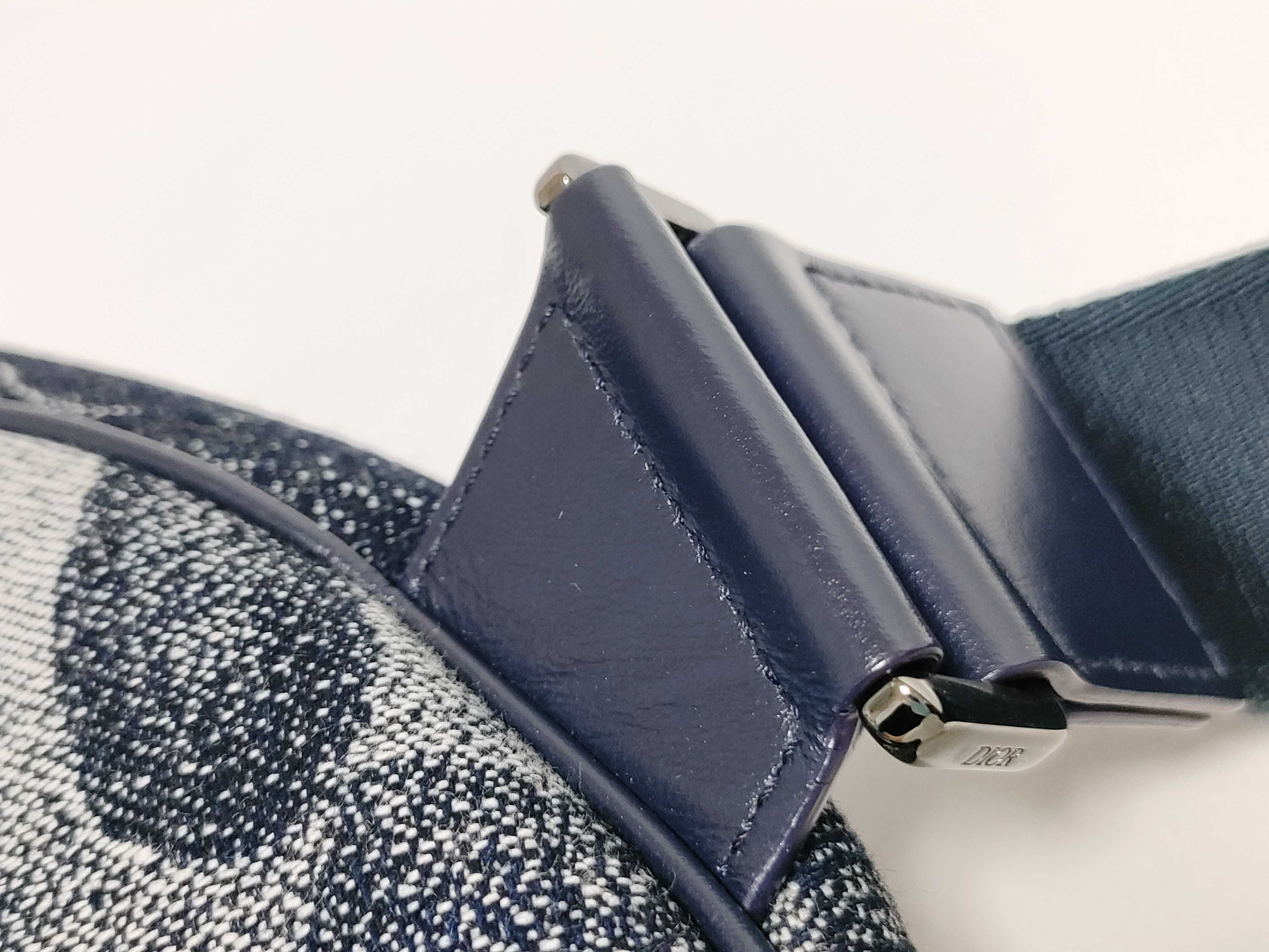 Peter Doig Saddle Denim Leather Shoulder Bag — view 14