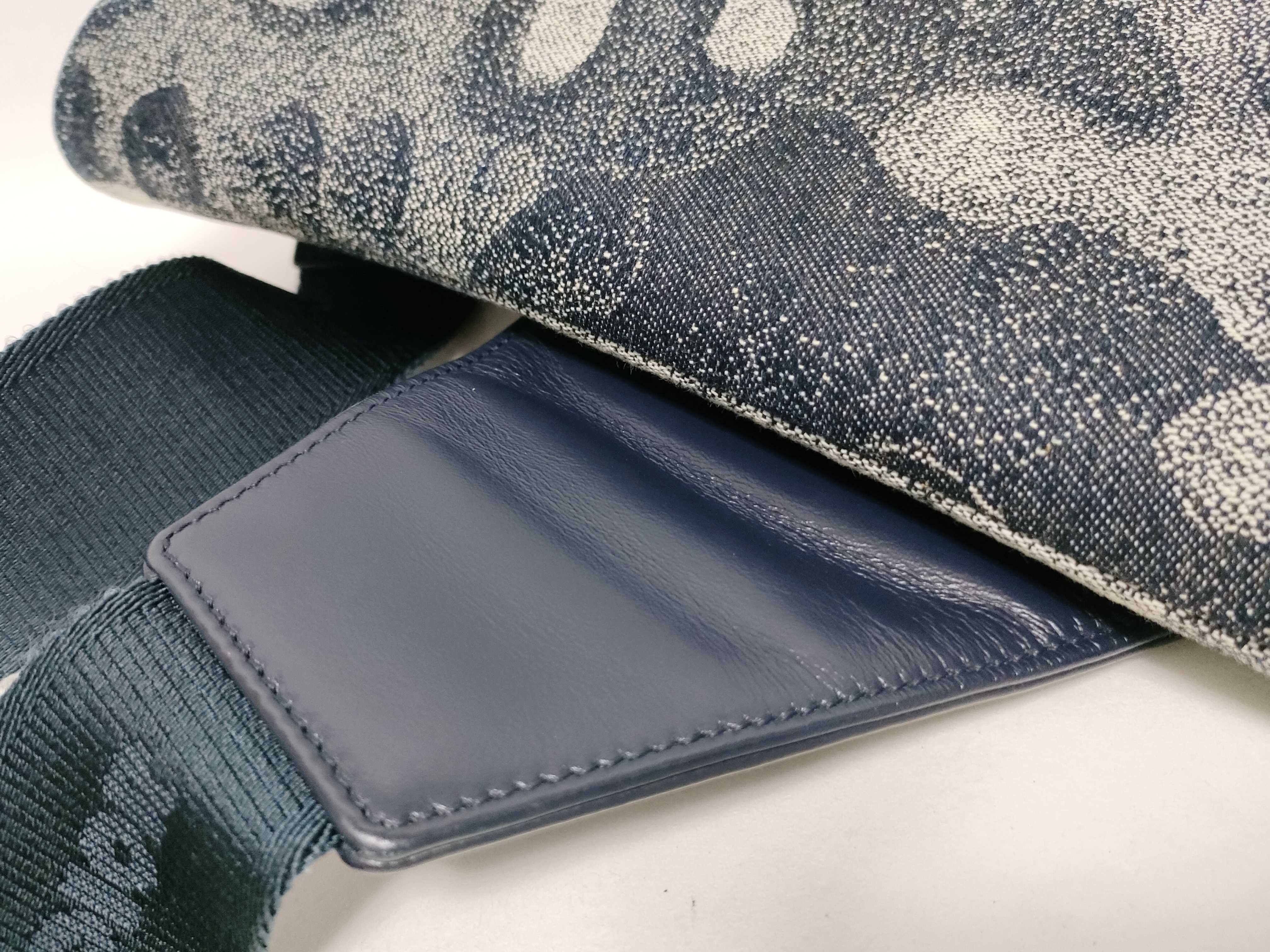 Peter Doig Saddle Denim Leather Shoulder Bag — view 5