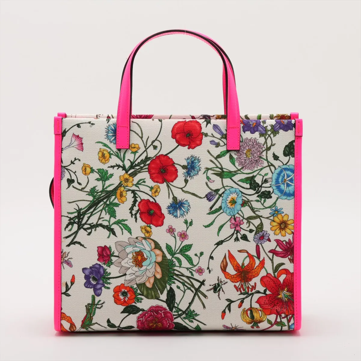 GG Flora 550141 Canvas x Leather 2-Way Handbag, Multicolor — view 2