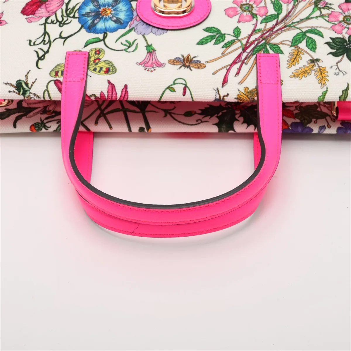 GG Flora 550141 Canvas x Leather 2-Way Handbag, Multicolor — view 5