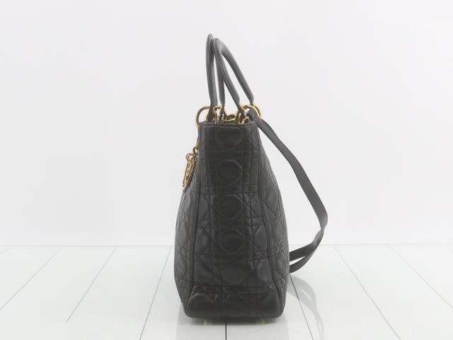 Lady Dior Lamb Black 2WAY Hand G Hardware Strap Included — view 3