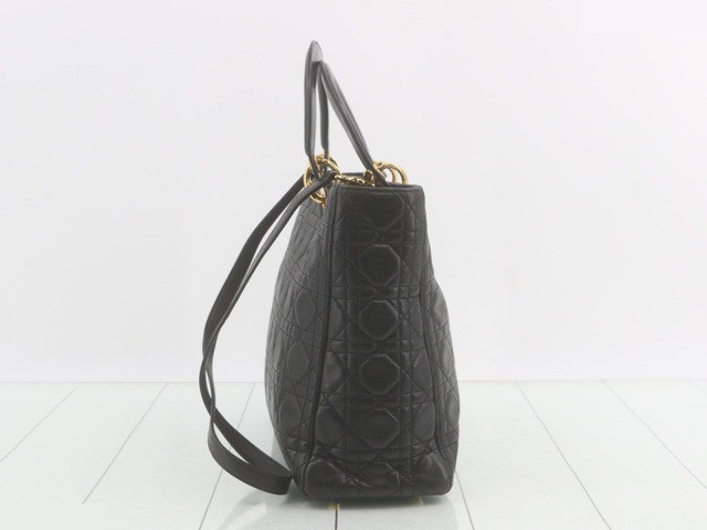 Lady Dior Lamb Black 2WAY Hand G Hardware Strap Included — view 4