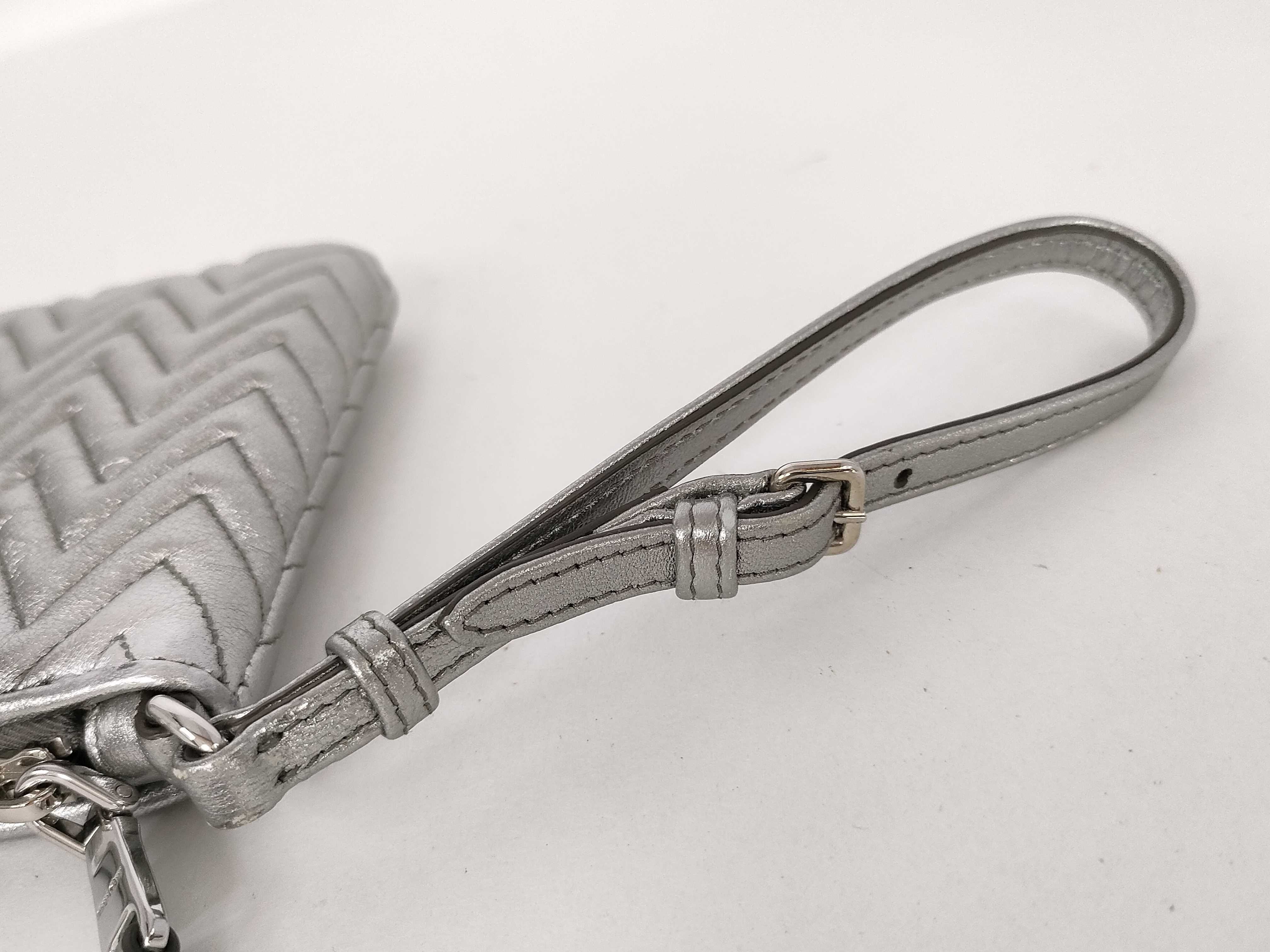 clutch bag, silver pouch — view 3