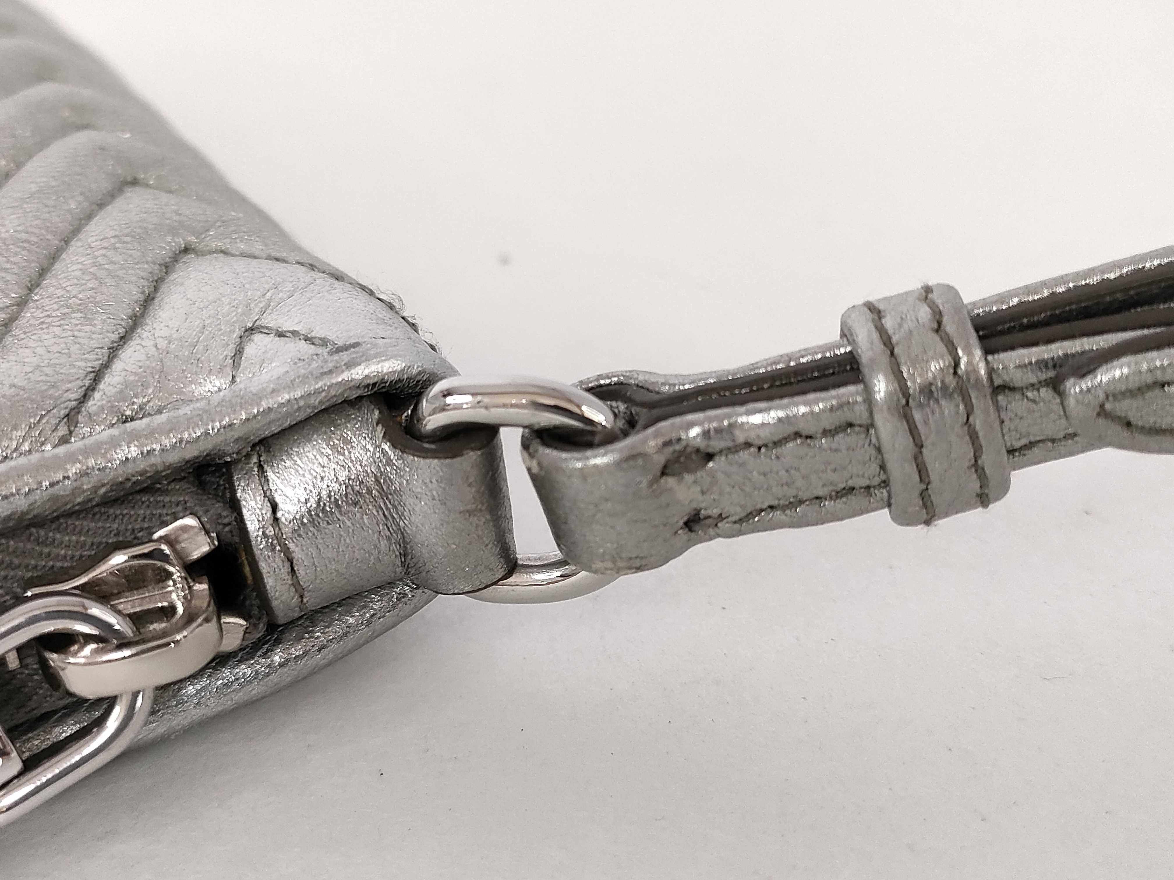clutch bag, silver pouch — view 5