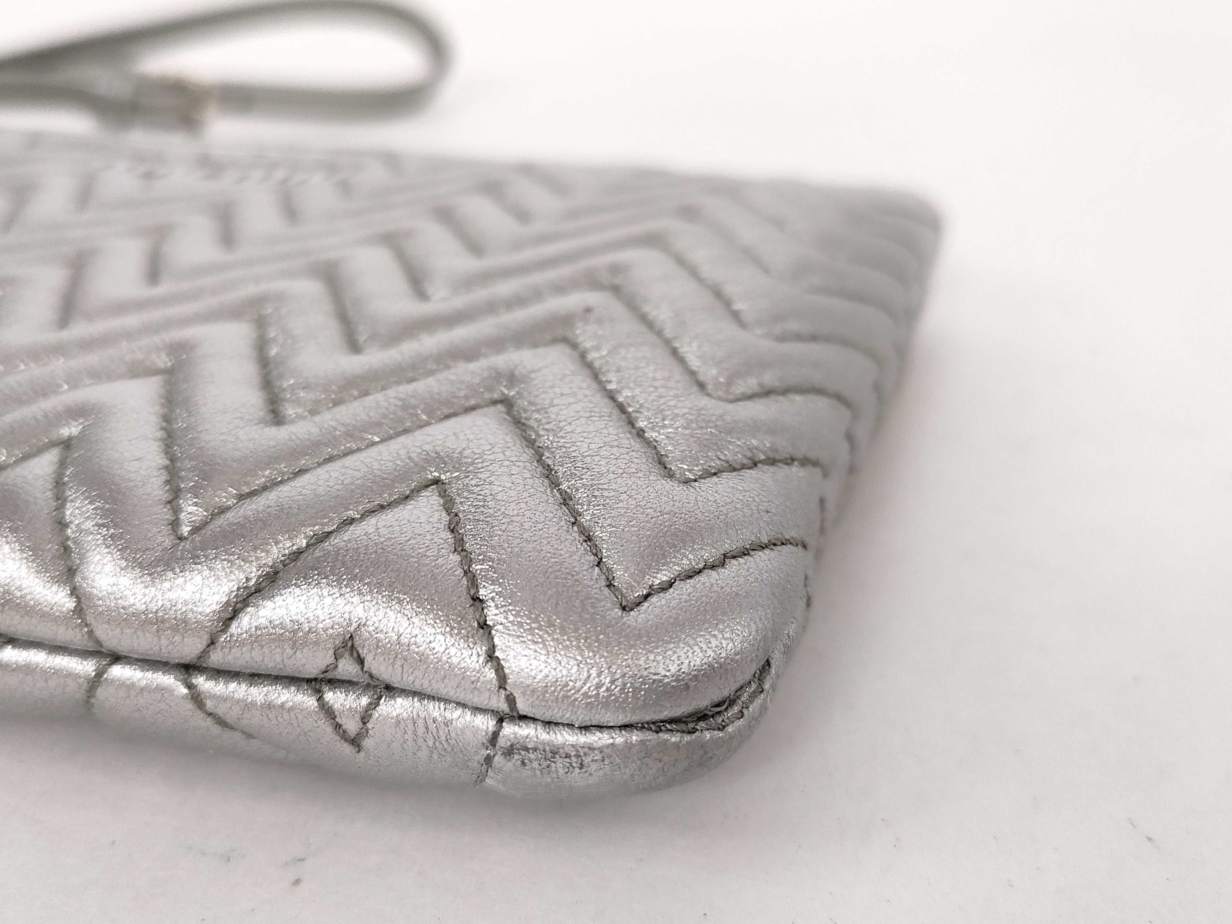 clutch bag, silver pouch — view 6