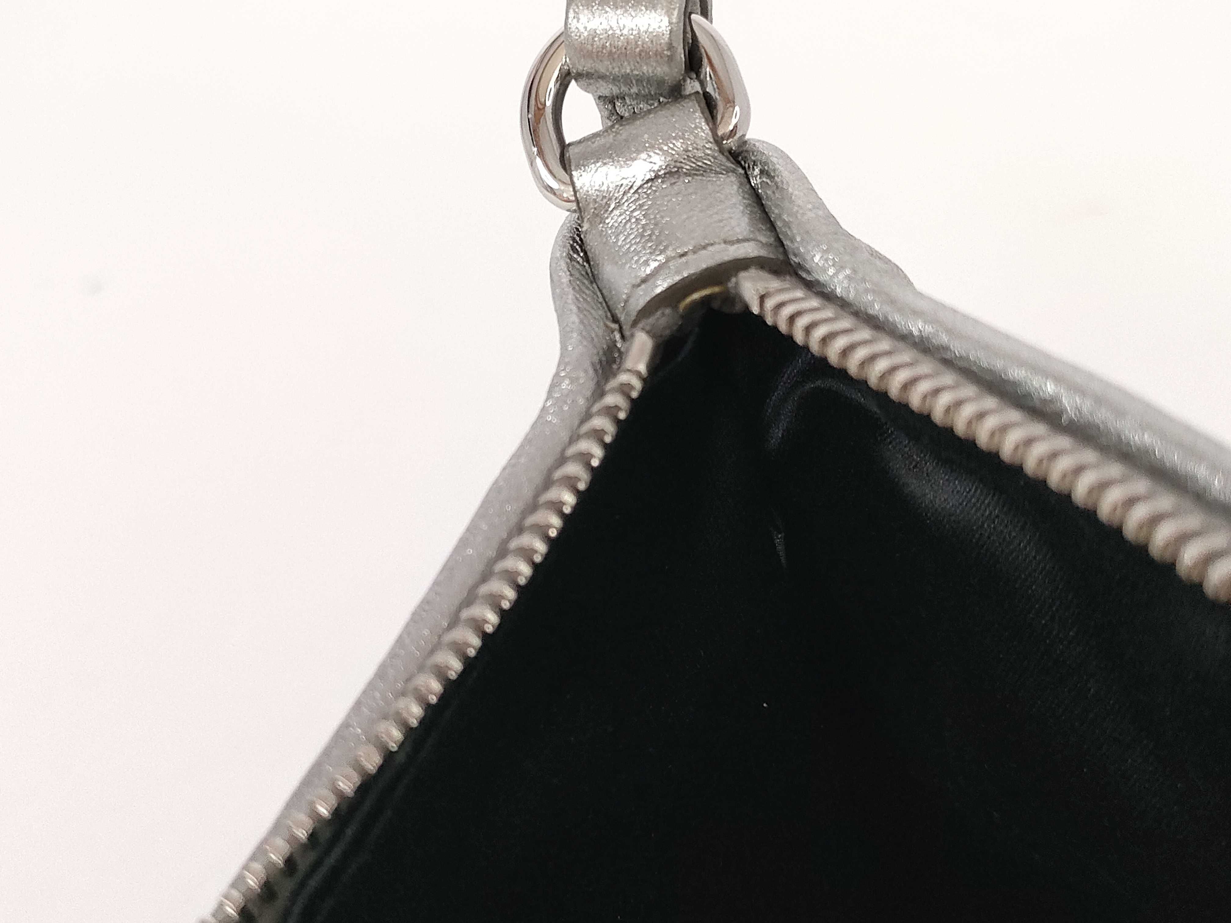 clutch bag, silver pouch — view 10