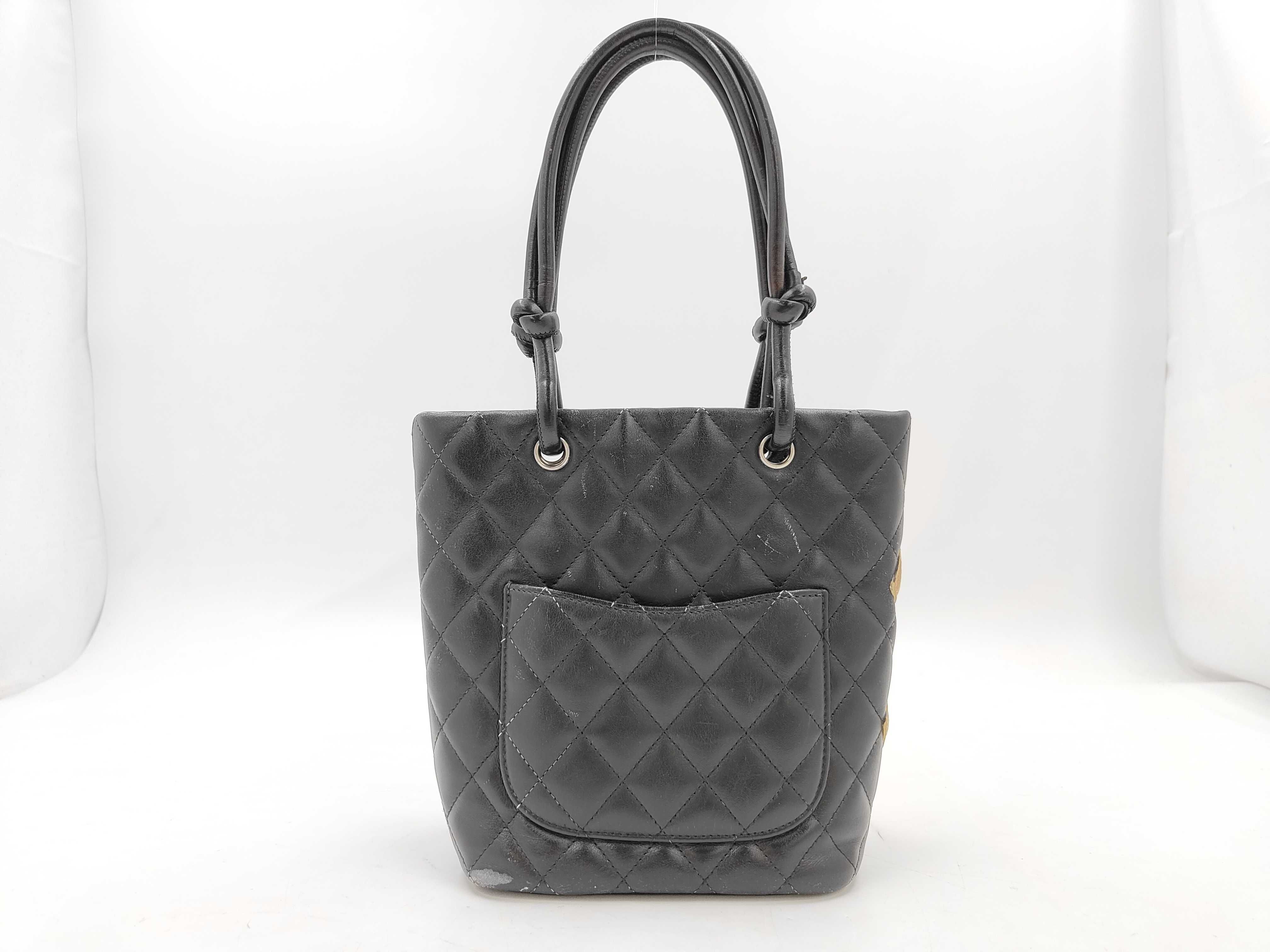Cambon Black Calfskin/Python Handbag (with painted finish) — view 2