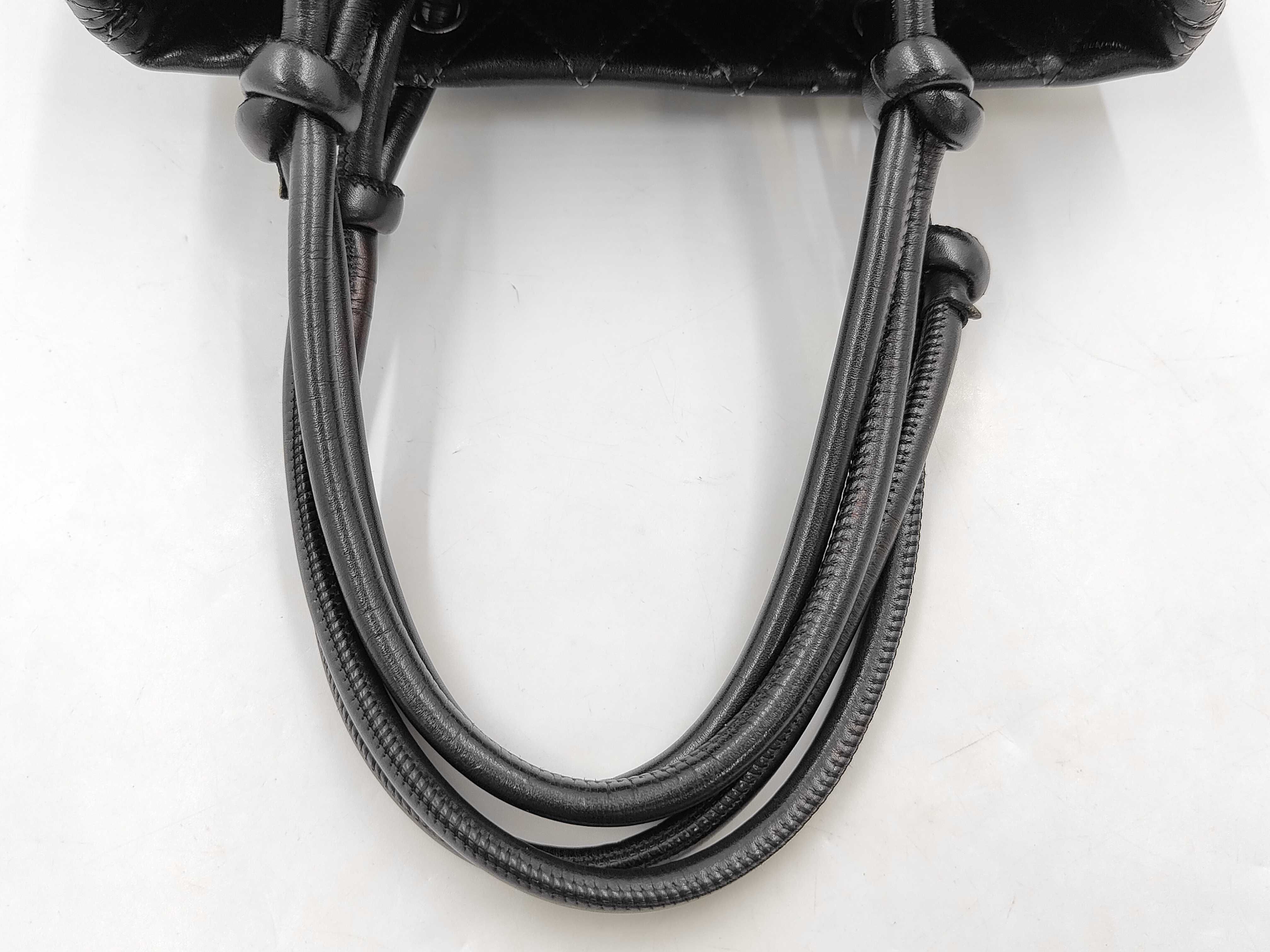 Cambon Black Calfskin/Python Handbag (with painted finish) — view 3