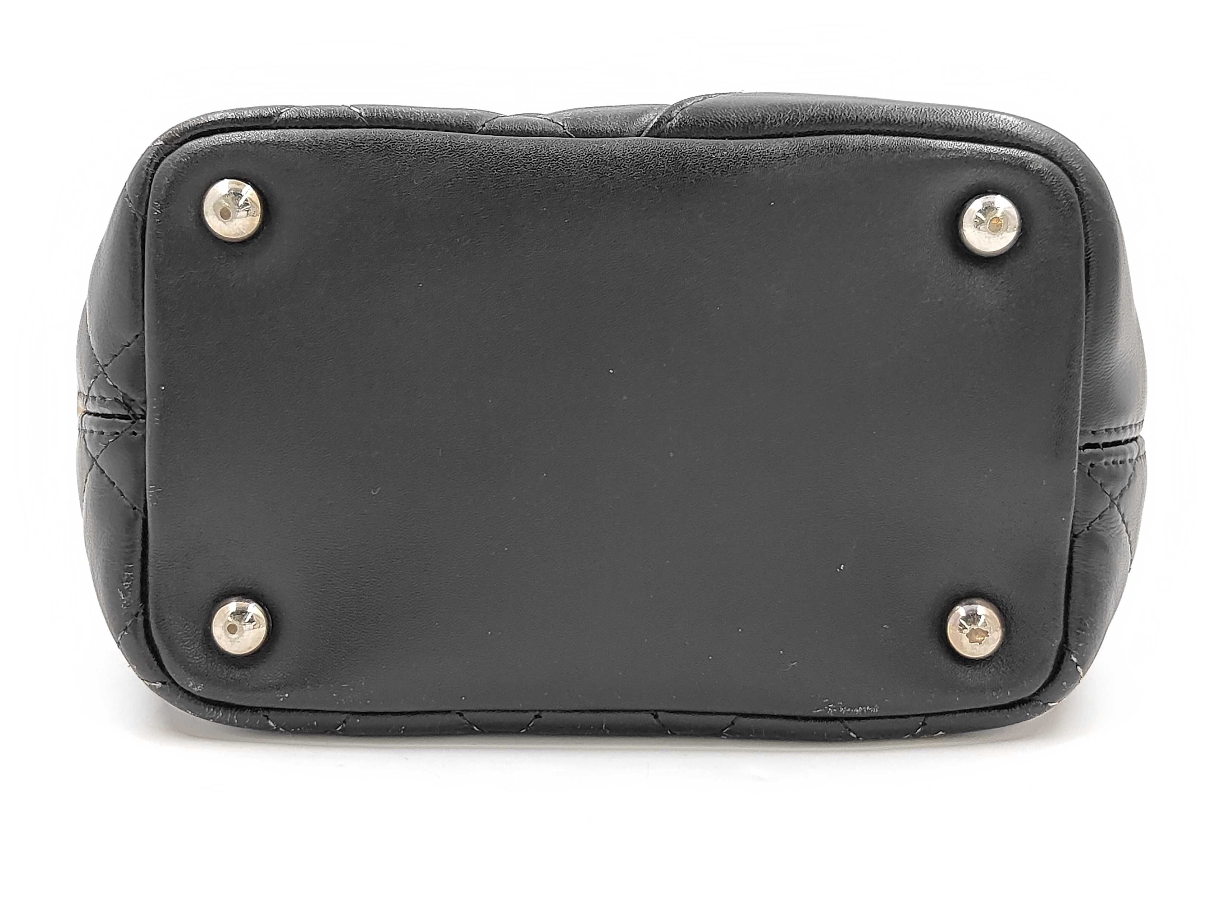 Cambon Black Calfskin/Python Handbag (with painted finish) — view 7