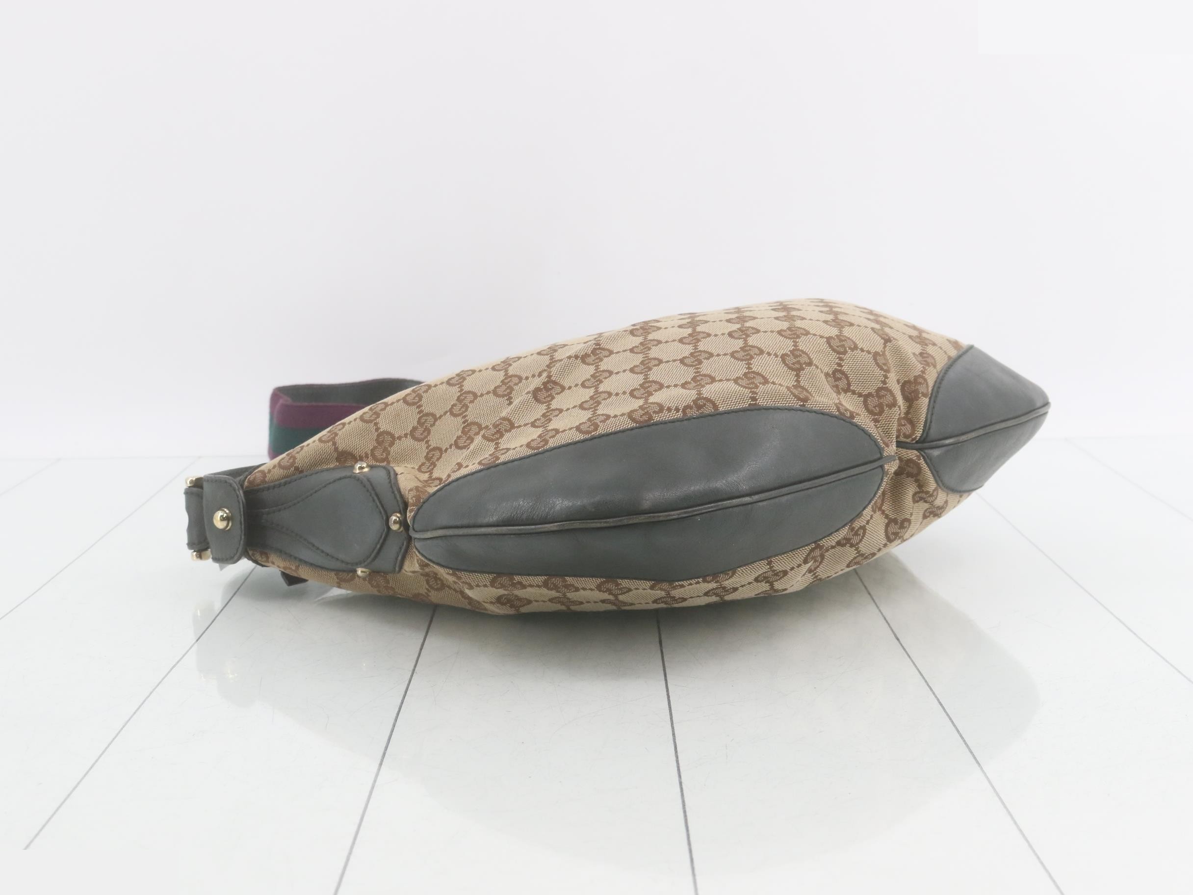 Shoulder bag, GG canvas, Horsebit 1955, 146249 — view 5