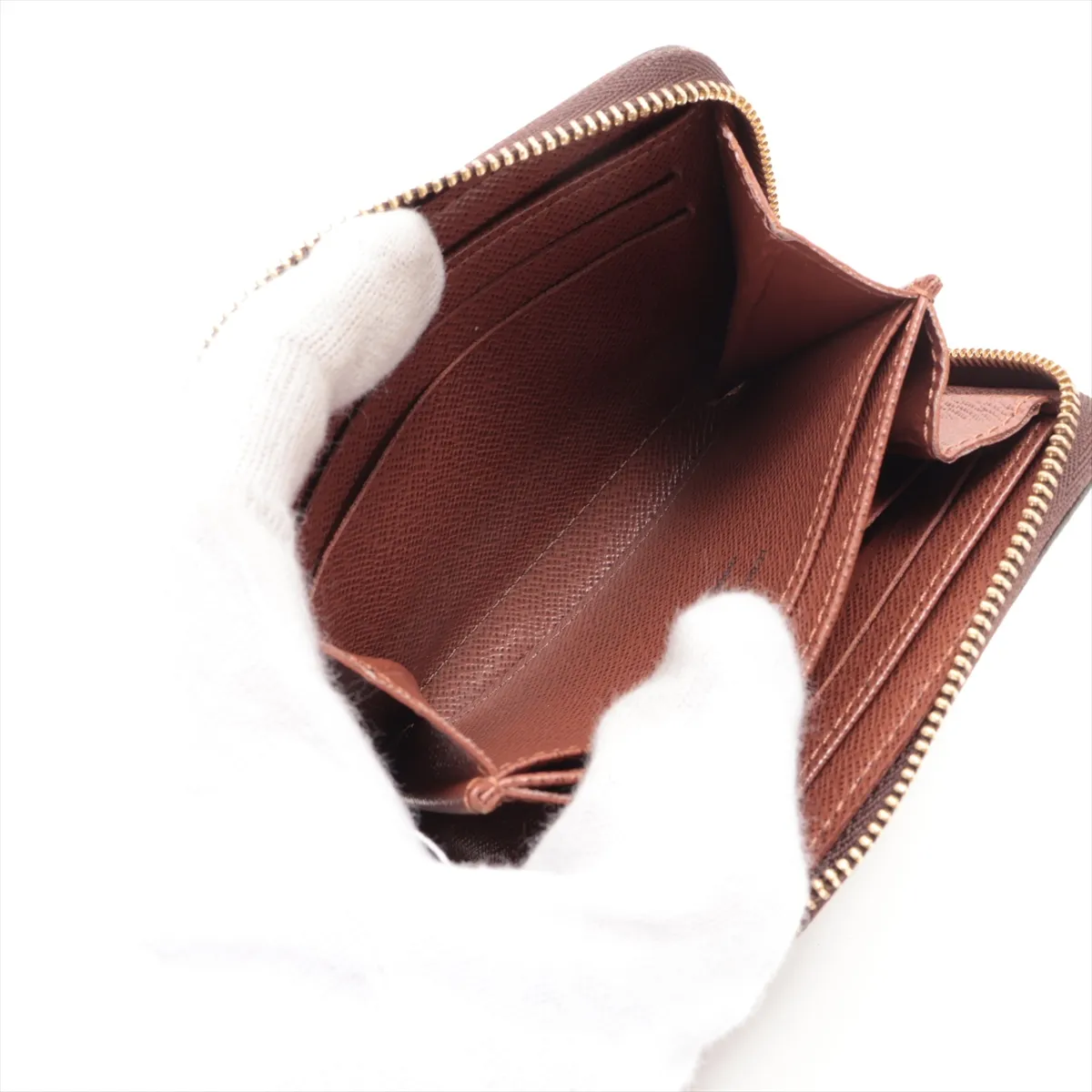 Monogram Zippy Coin Purse M60067 SN5108 Brown Coin Case — view 4