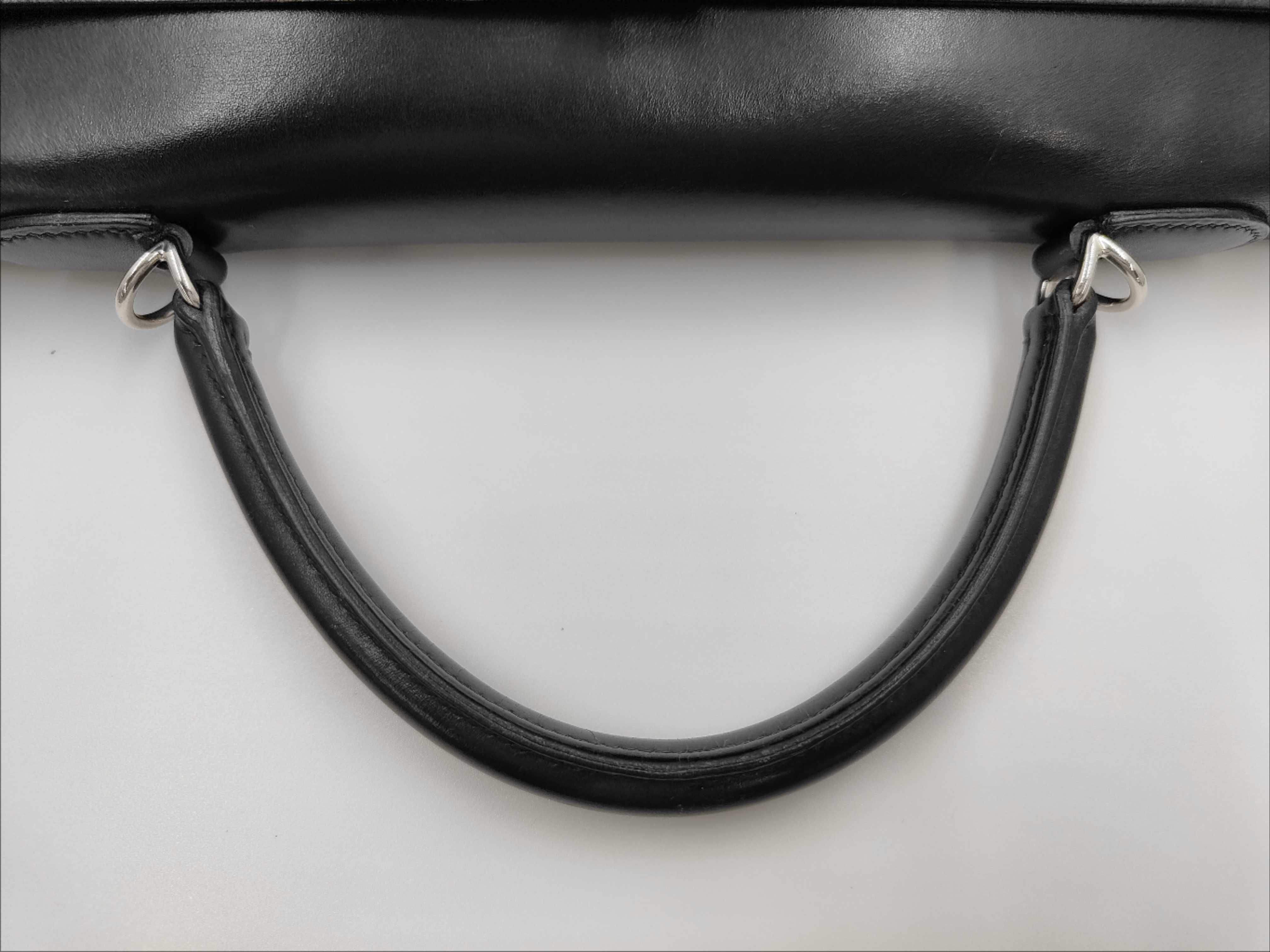 Kelly Laqui 35 Box Calf/Toile Officier K Handbag — view 5