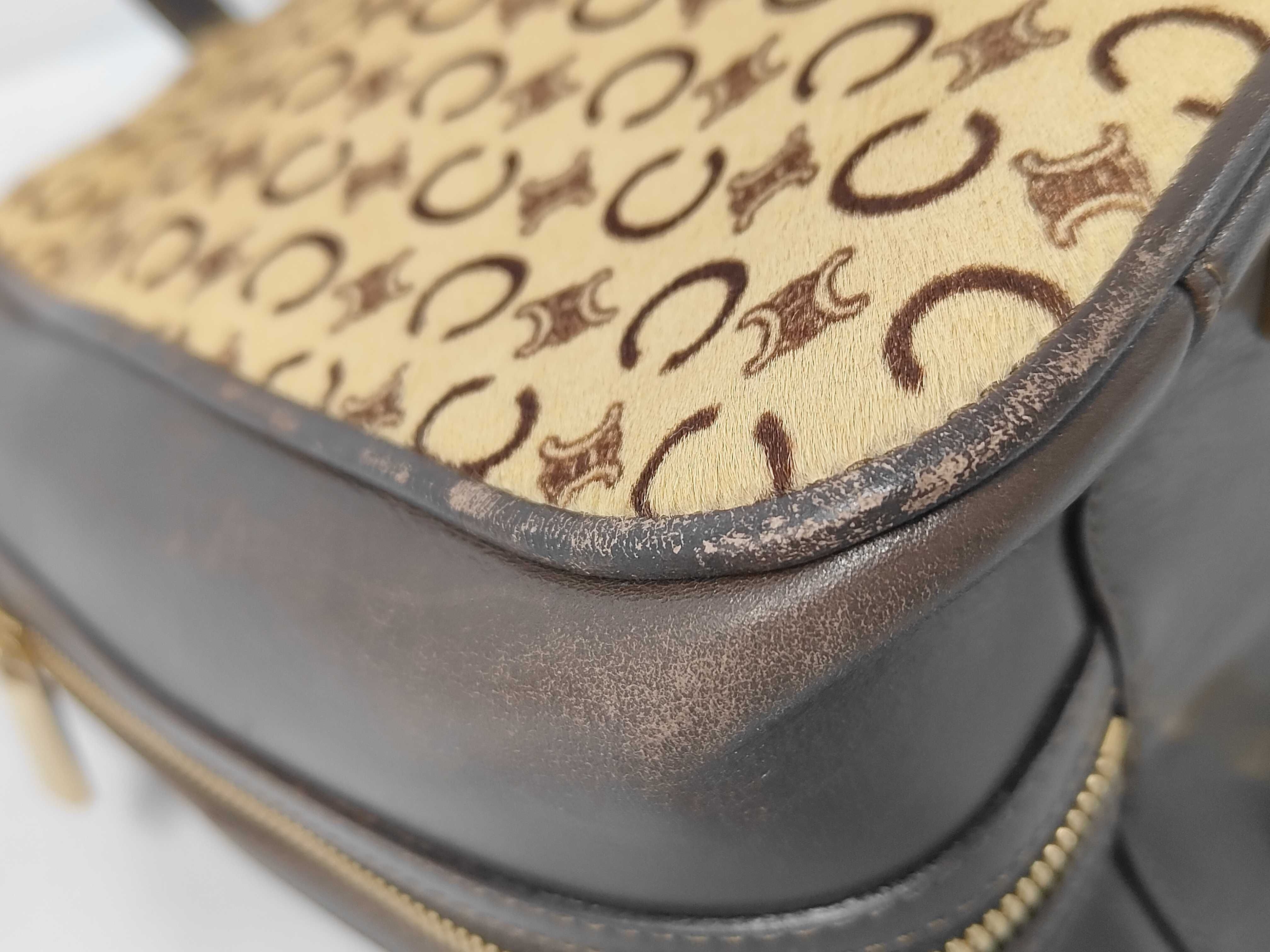 C Macadam Calf Hair Handbag Tote Bag — view 4