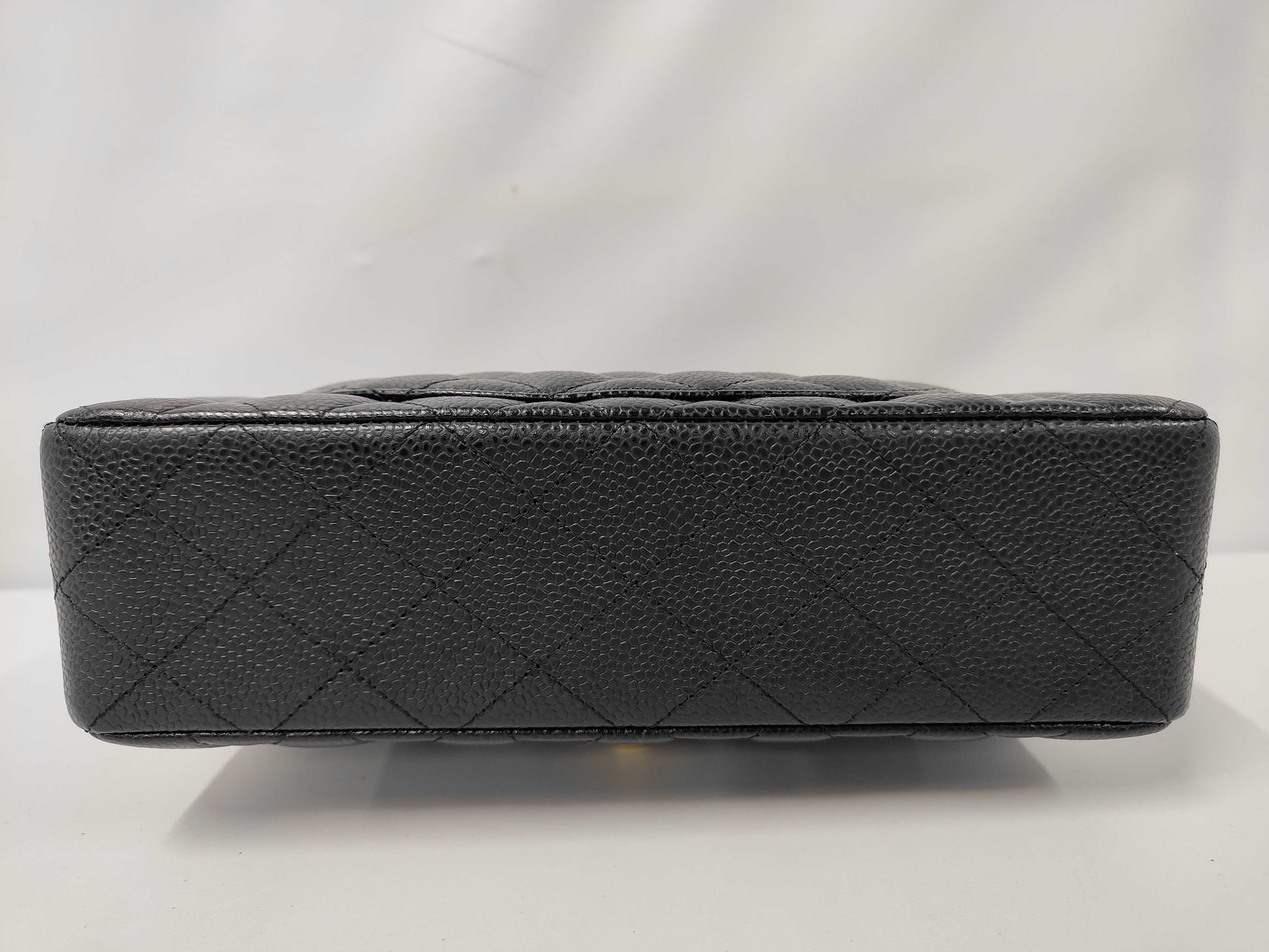 W-Flap 23 Chain Shoulder Bag, Matelassé Caviar Leather, Black GP Shoulder Bag — view 3