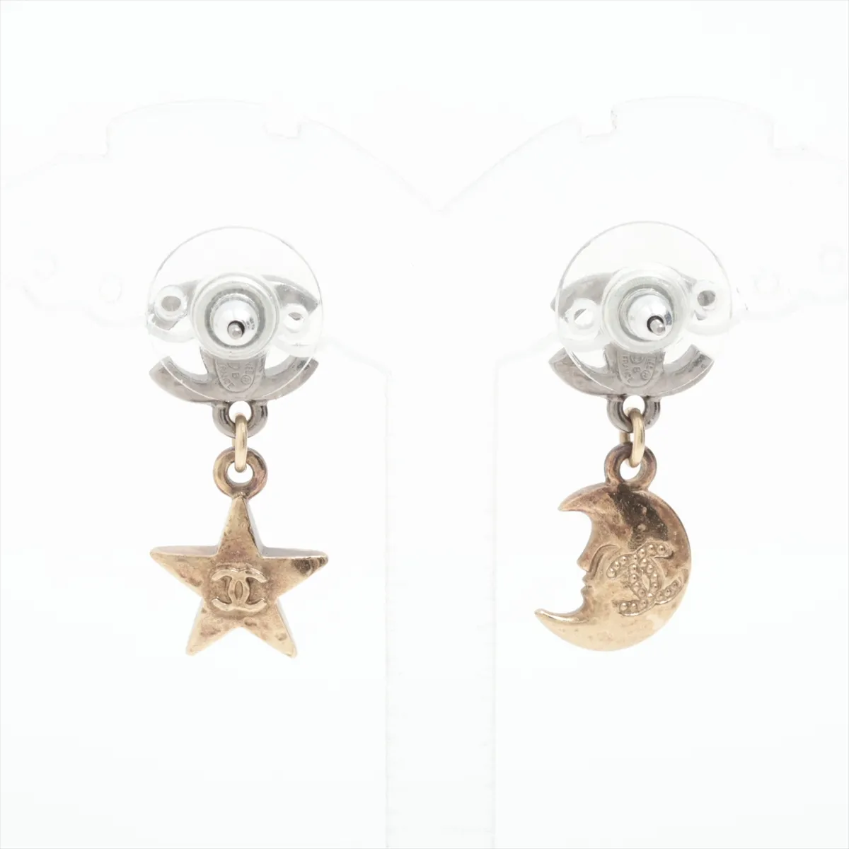 Cocomark 17B Earrings (for both ears) GP x Rhinestone Gold x Silver — view 2