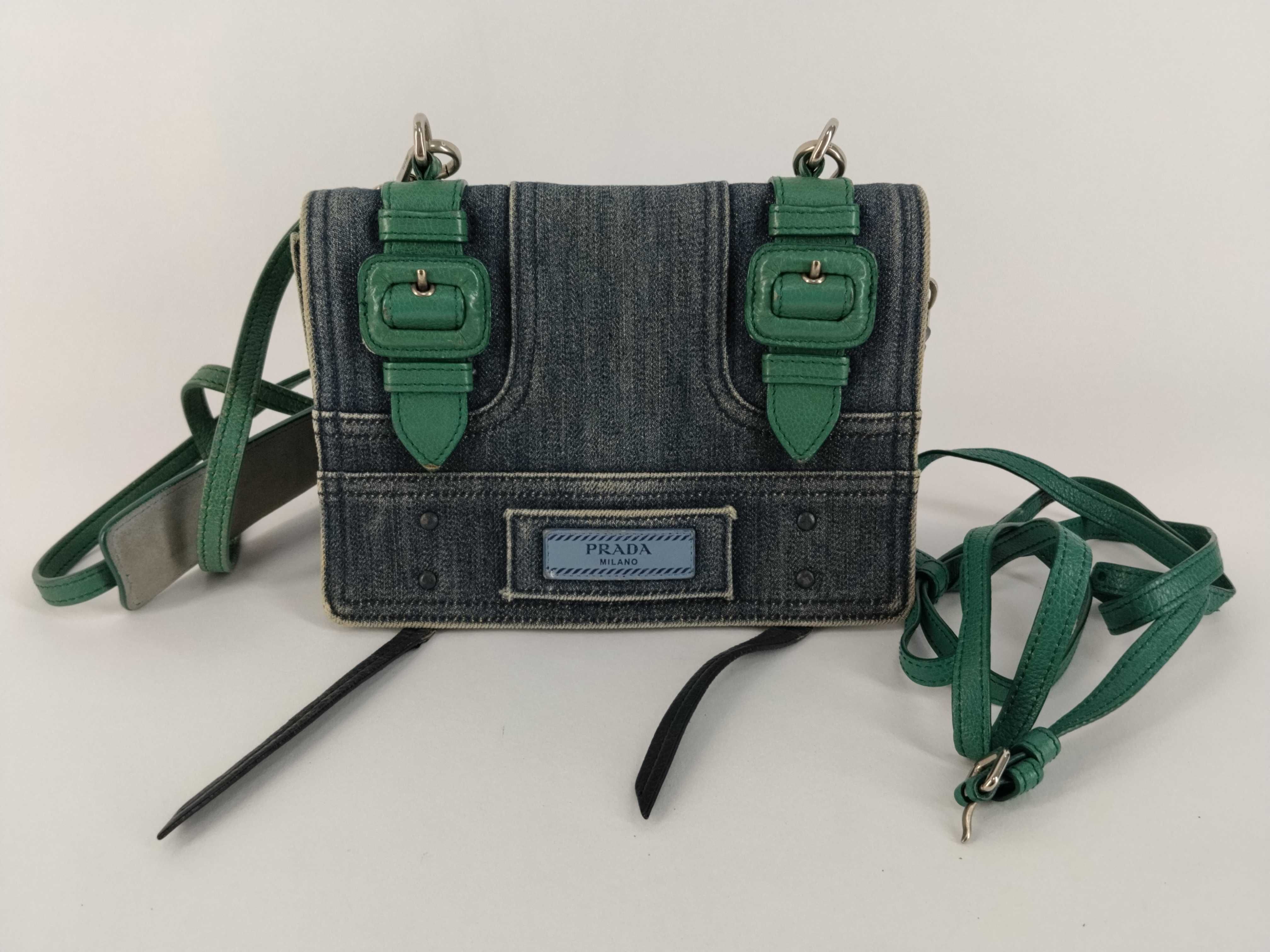 shoulder bag, denim green shoulder bag