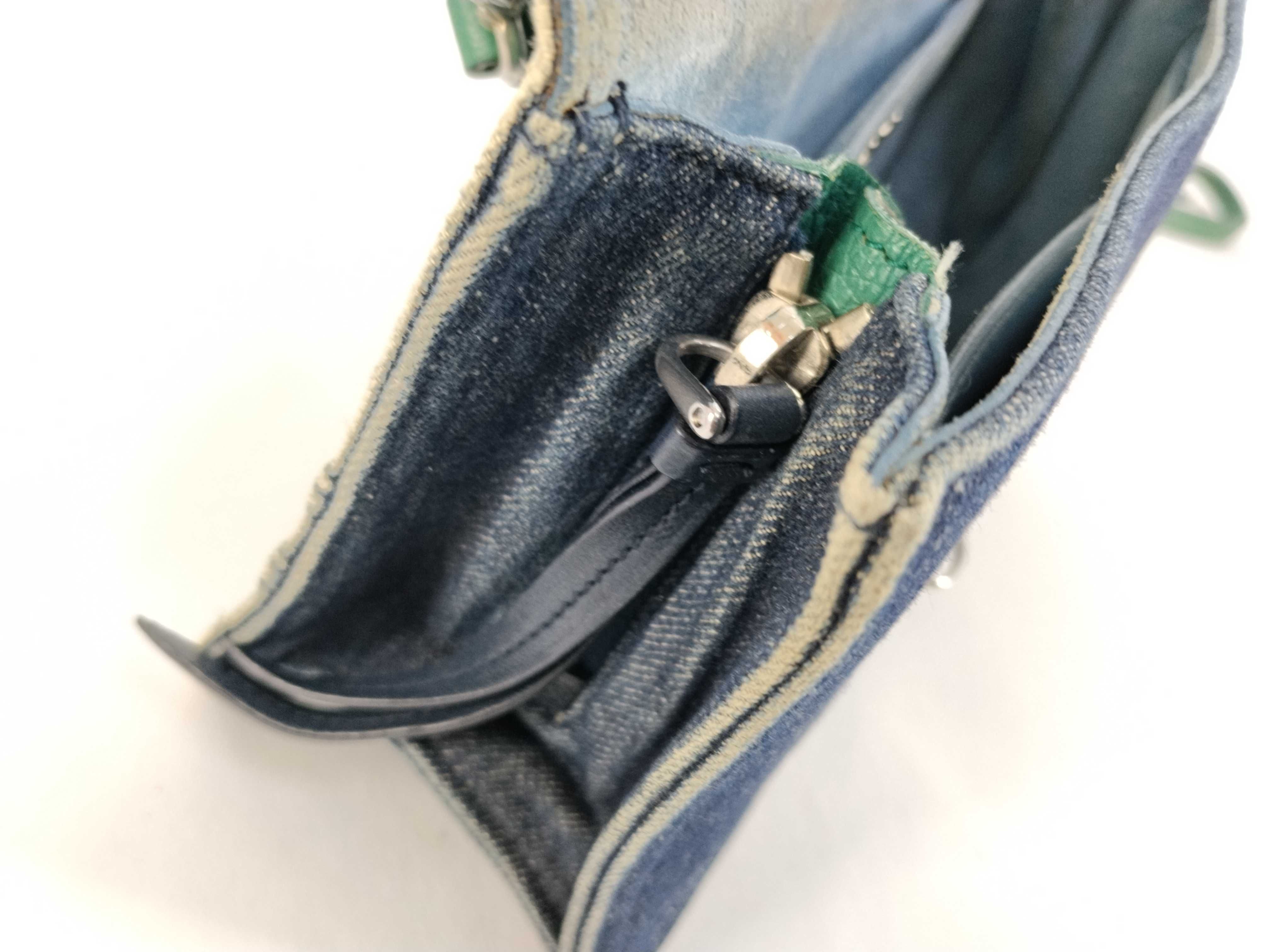 shoulder bag, denim green shoulder bag — view 14