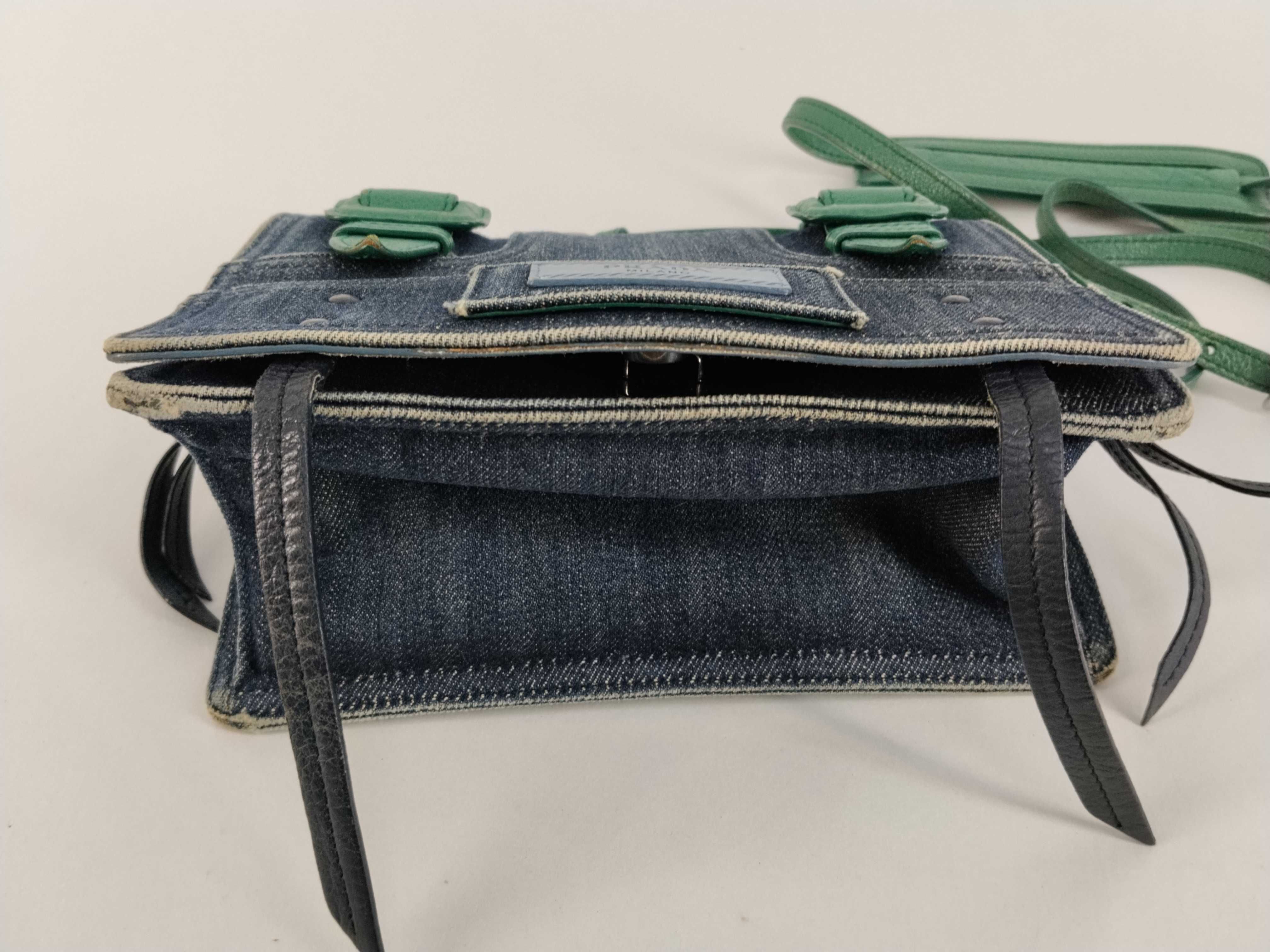 shoulder bag, denim green shoulder bag — view 7