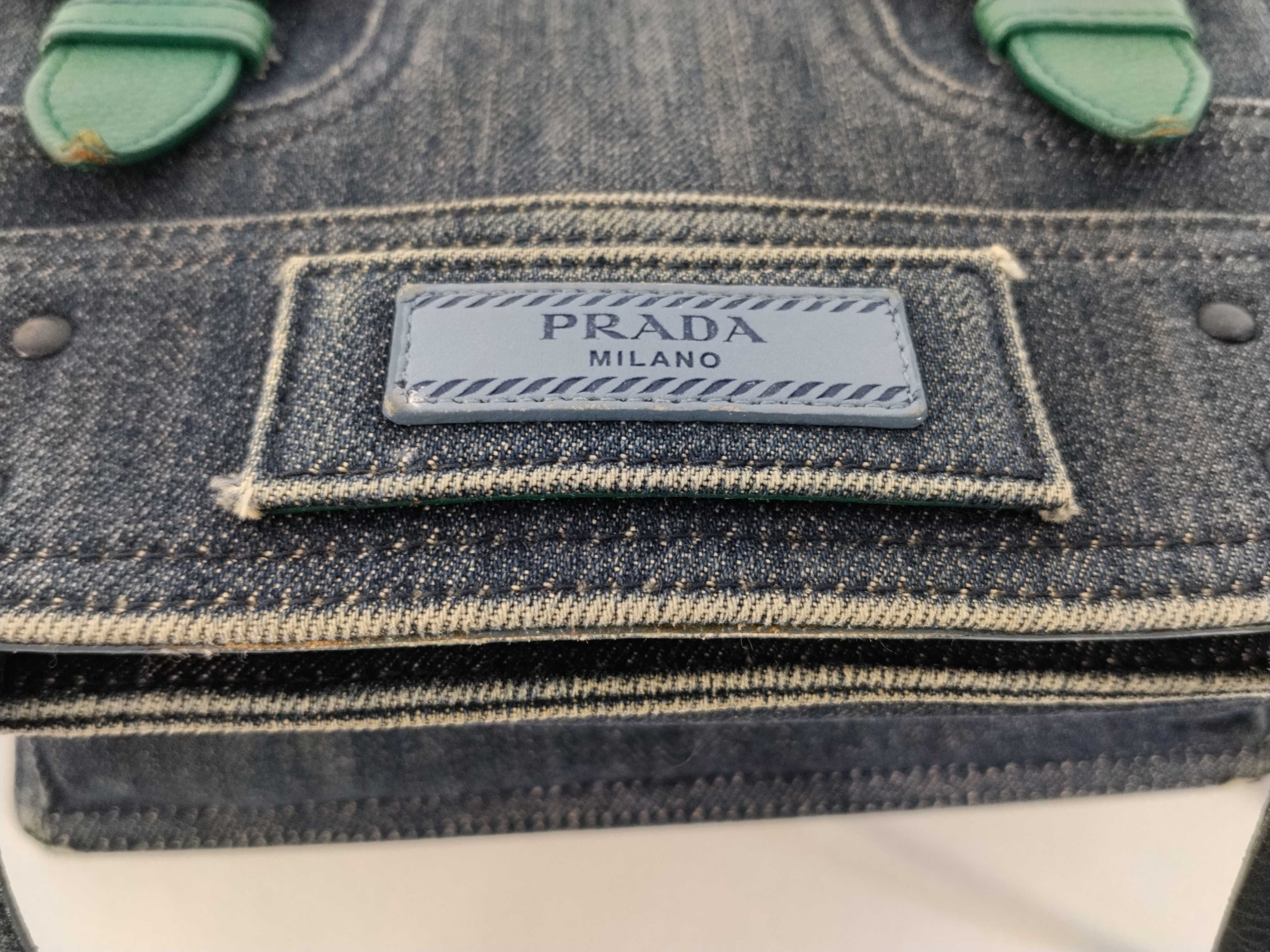 shoulder bag, denim green shoulder bag — view 8